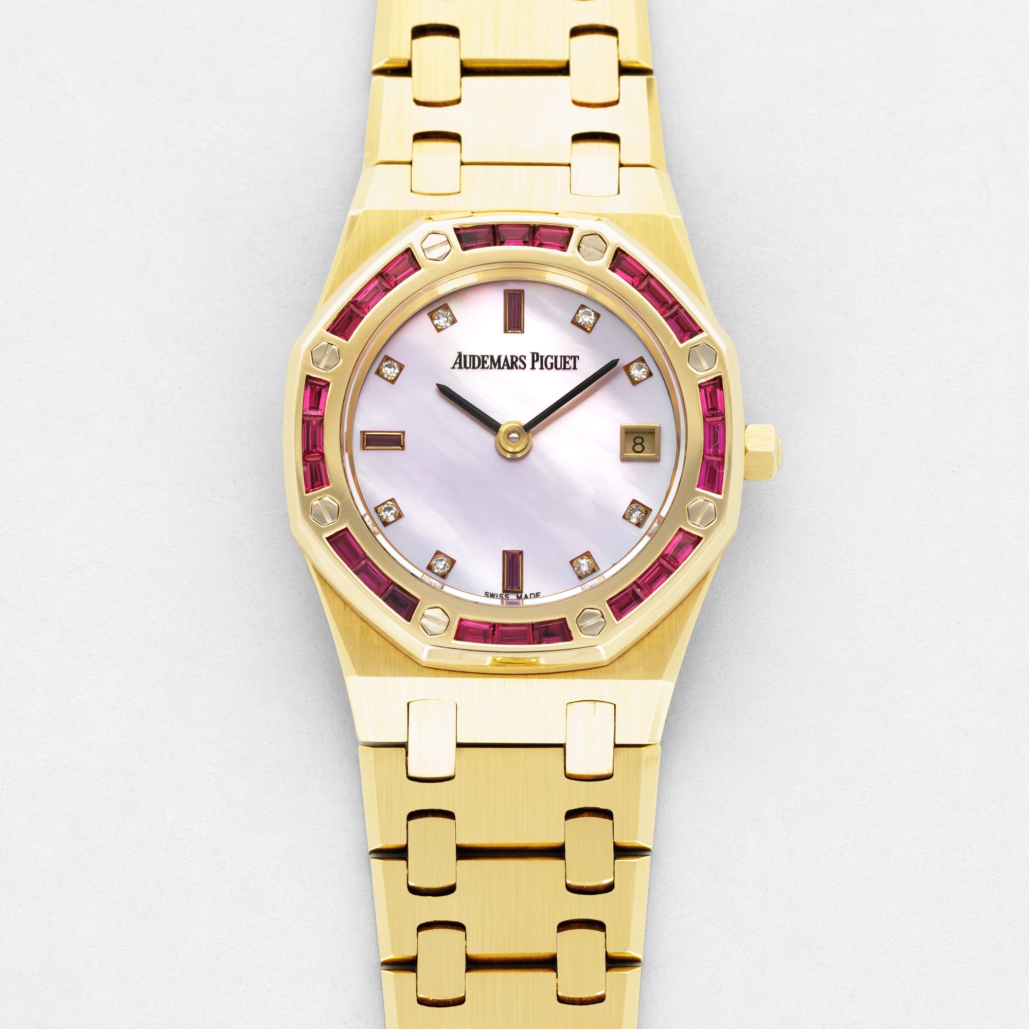 Audemars Piguet Pink Gold Royal Oak Ruby Watch Ref. 66600