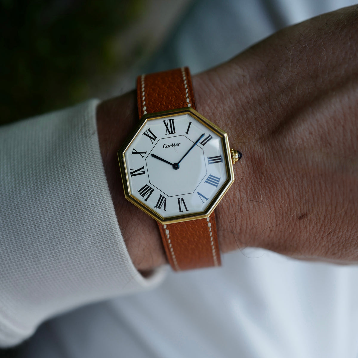Cartier Yellow Gold Octagonal XL London Watch, Circa 1976