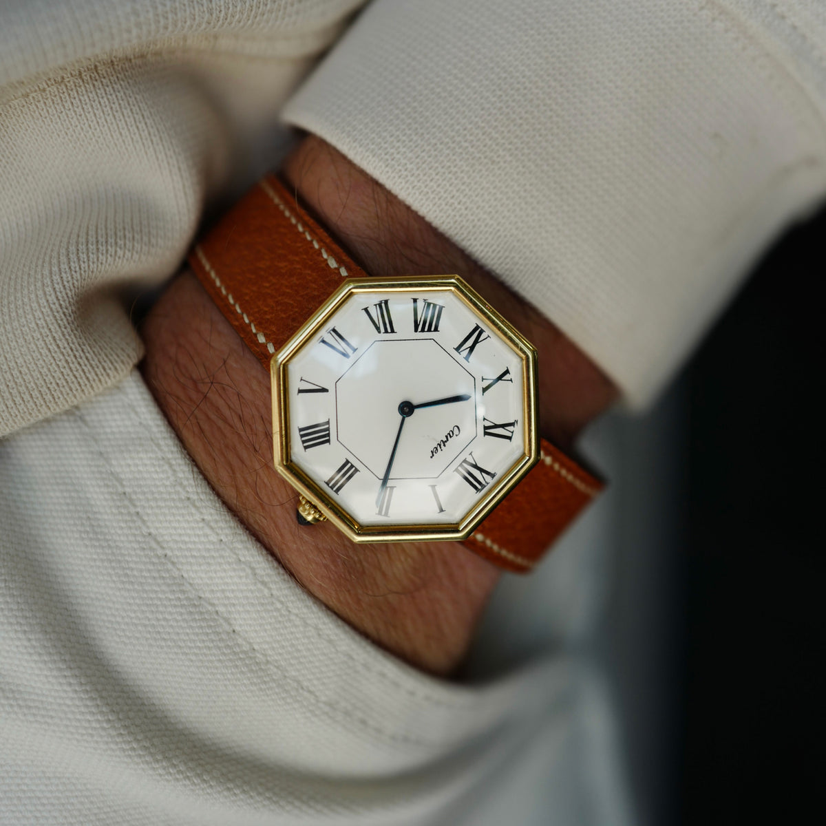Cartier - Cartier Yellow Gold Octagonal XL London Watch, Circa 1976 - The Keystone Watches