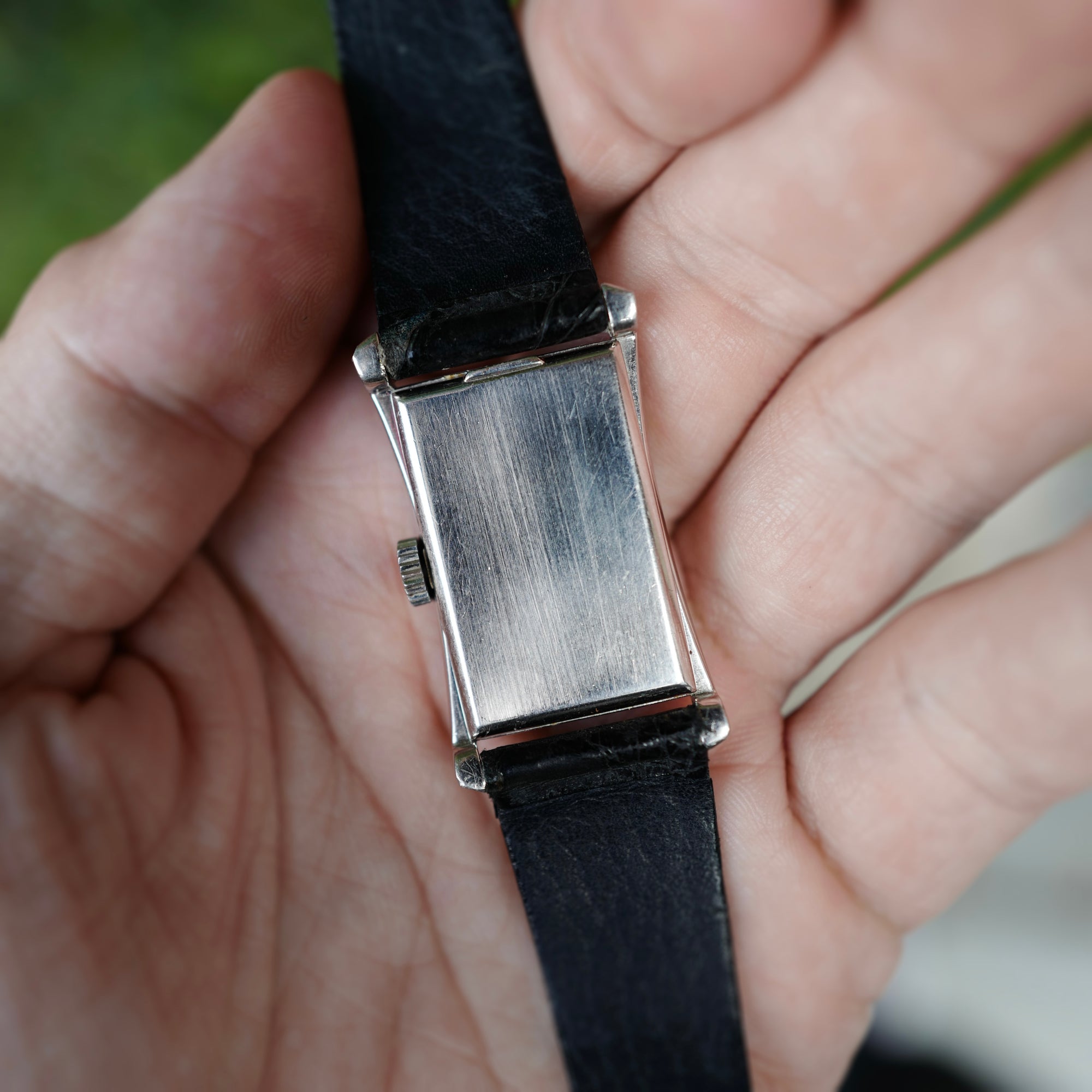 Patek Philippe Platinum Hourglass Watch Ref. 1593 in Original Box