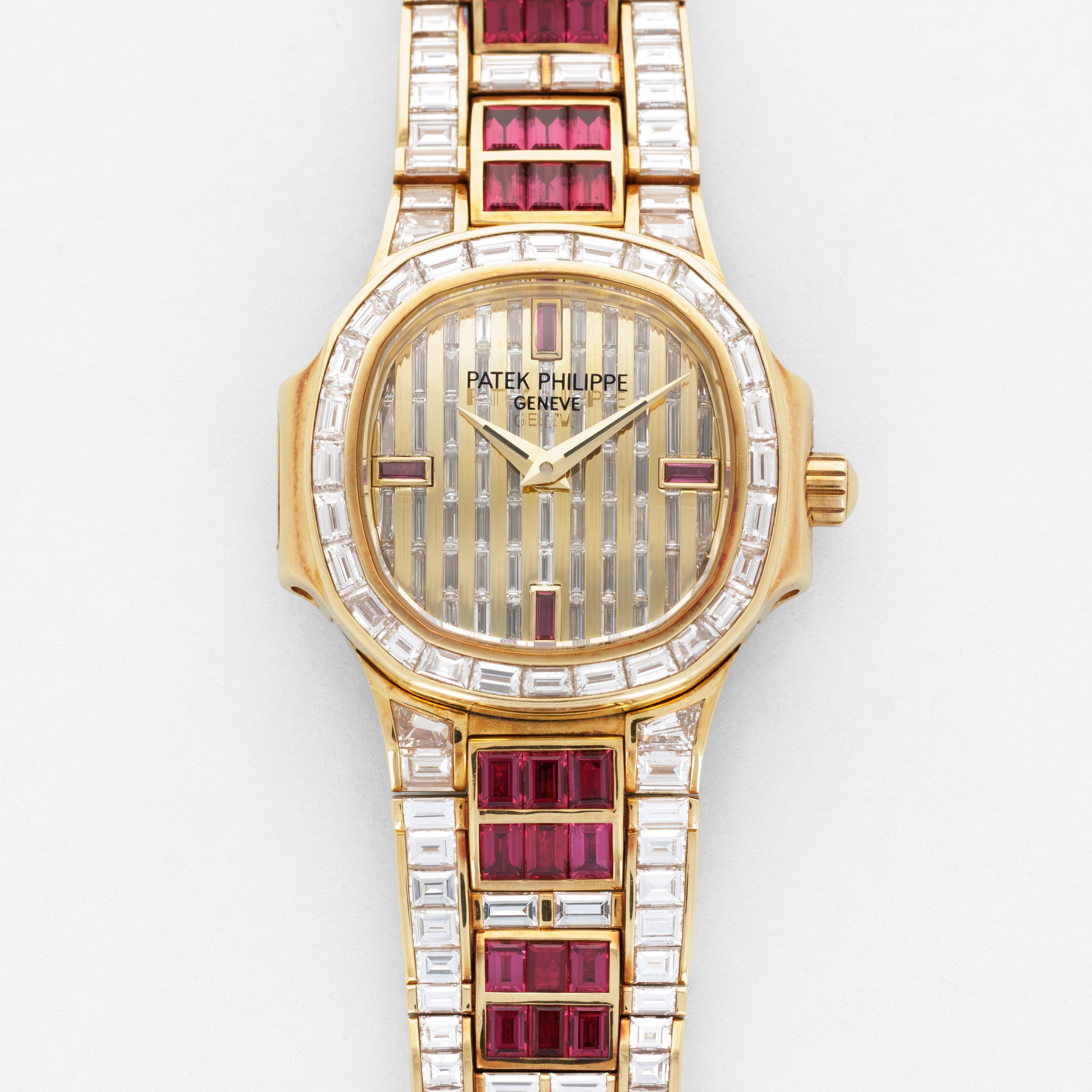 Patek Philippe Yellow Gold Ruby &amp; Diamond Nautilus Watch Ref. 4700