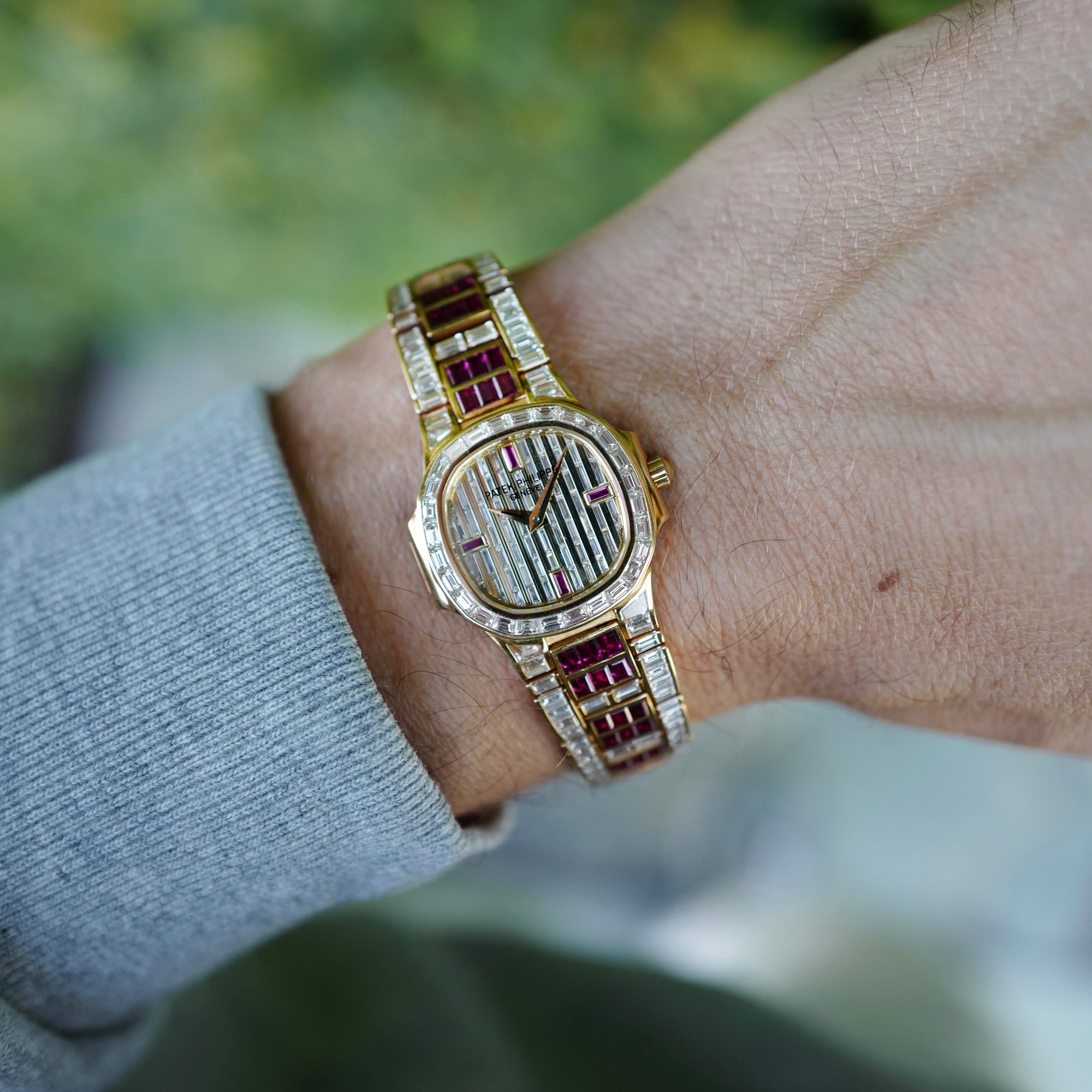 Patek Philippe Yellow Gold Ruby &amp; Diamond Nautilus Watch Ref. 4700