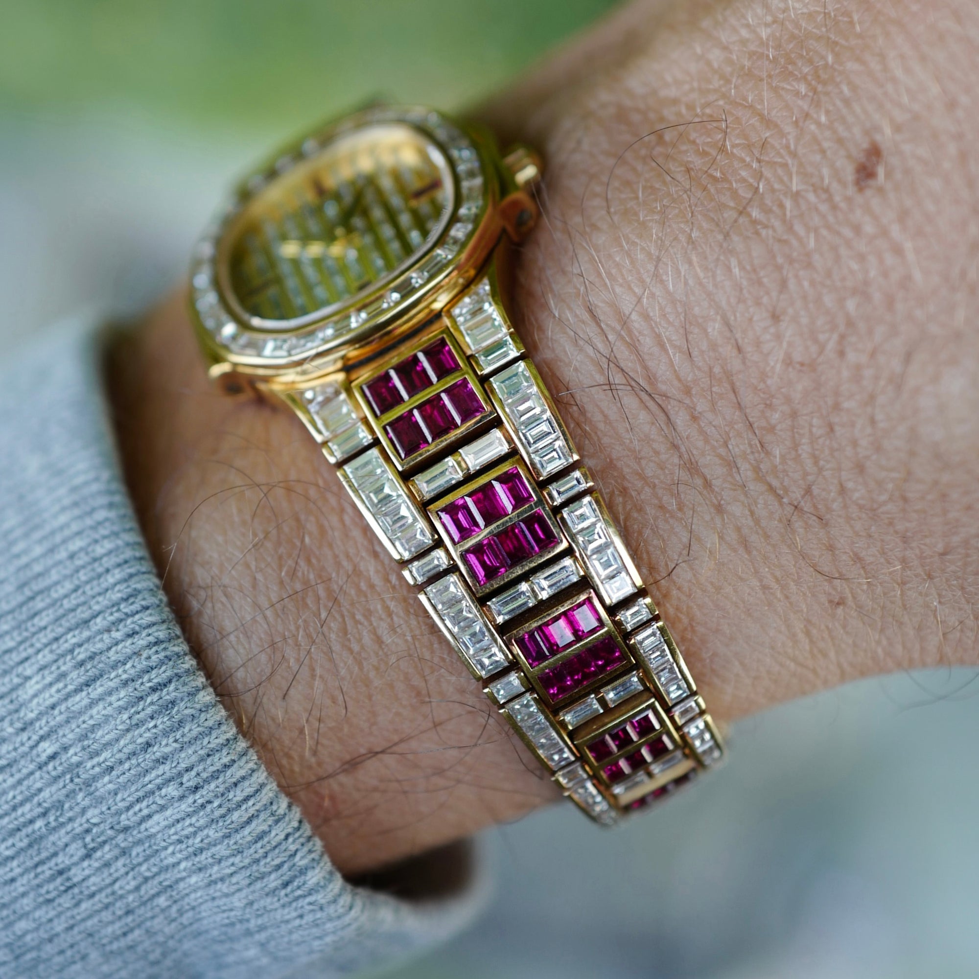 Patek Philippe Yellow Gold Ruby &amp; Diamond Nautilus Watch Ref. 4700