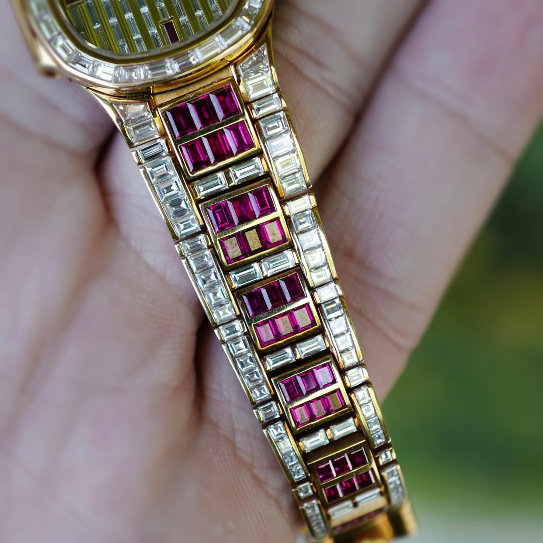 Patek Philippe Yellow Gold Ruby &amp; Diamond Nautilus Watch Ref. 4700