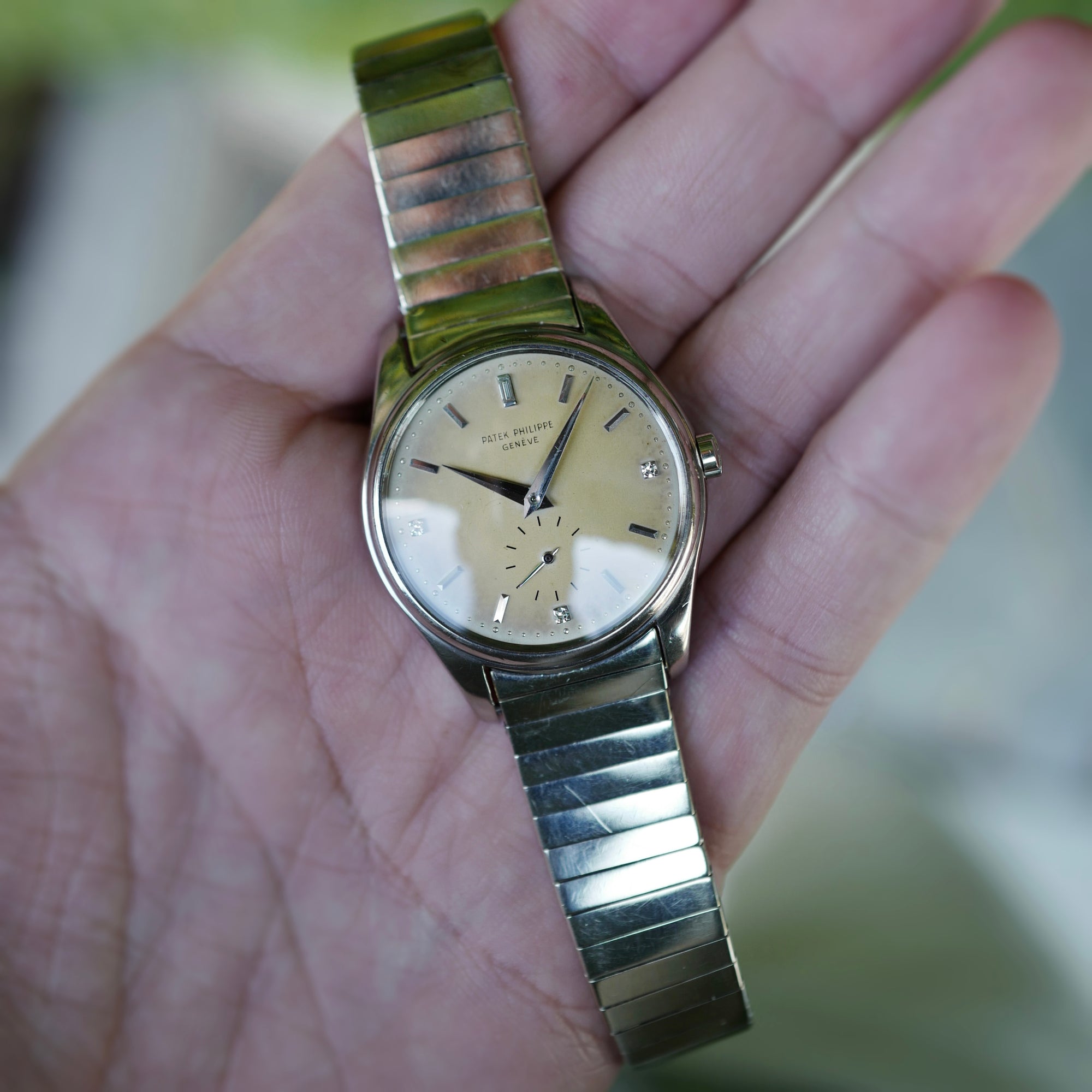 Patek Philippe White Gold Ref. 2526 with Diamond Index Dial Watch, 1956
