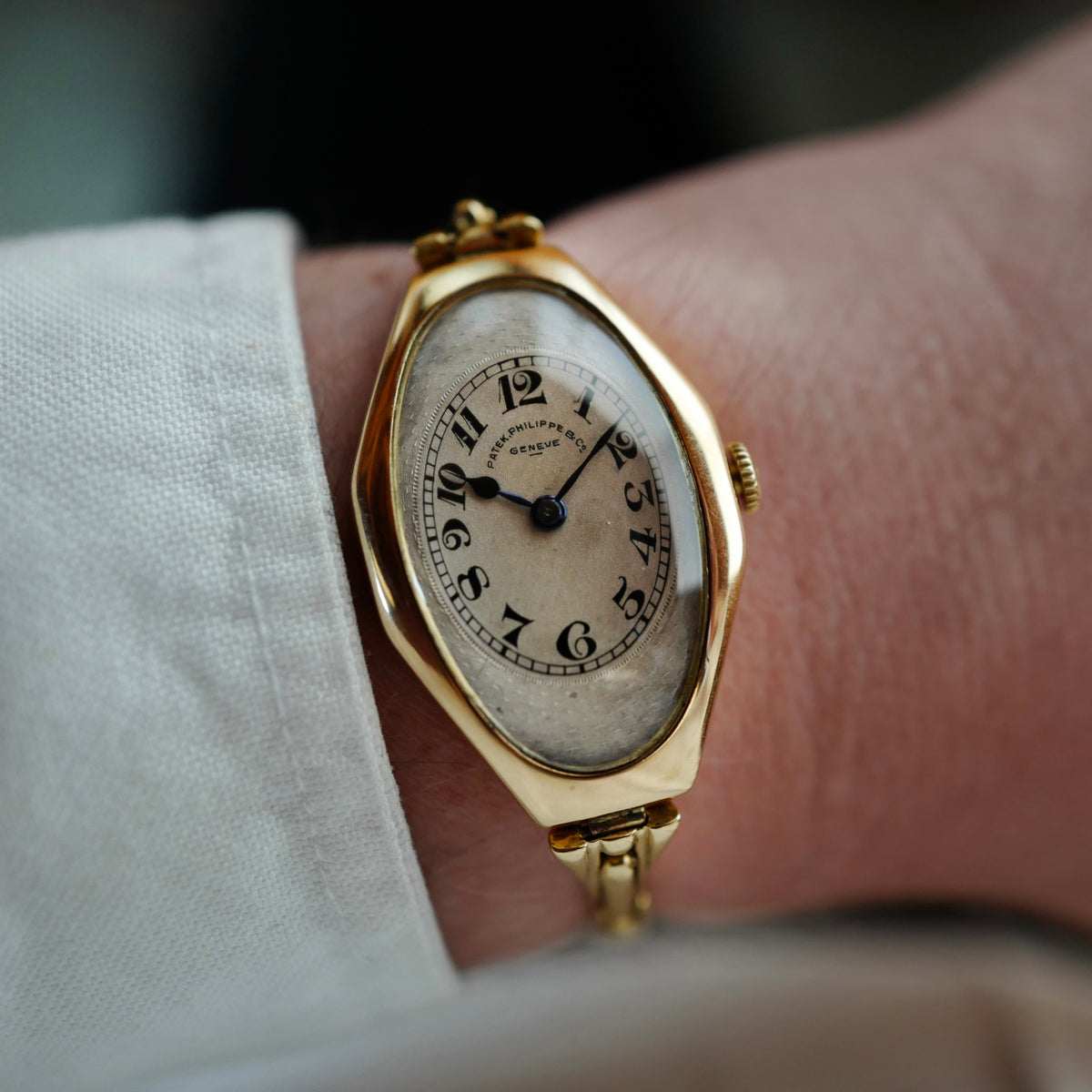 Patek Philippe Yellow Gold Tonneau, Circa 1910