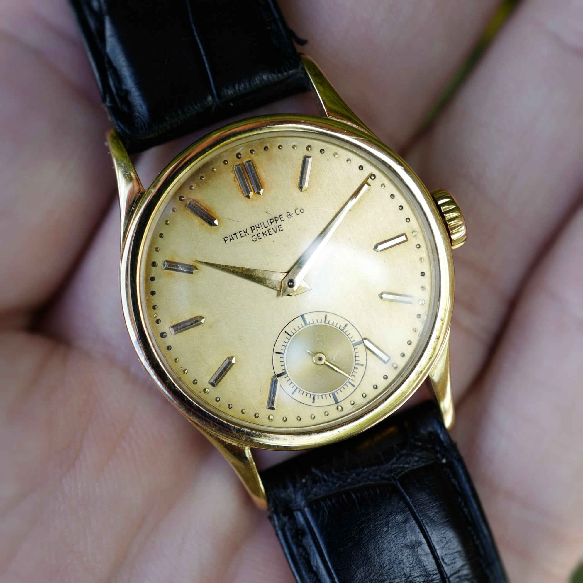 Patek Philippe Yellow Gold Calatrava Ref. 96 with Dore Dial