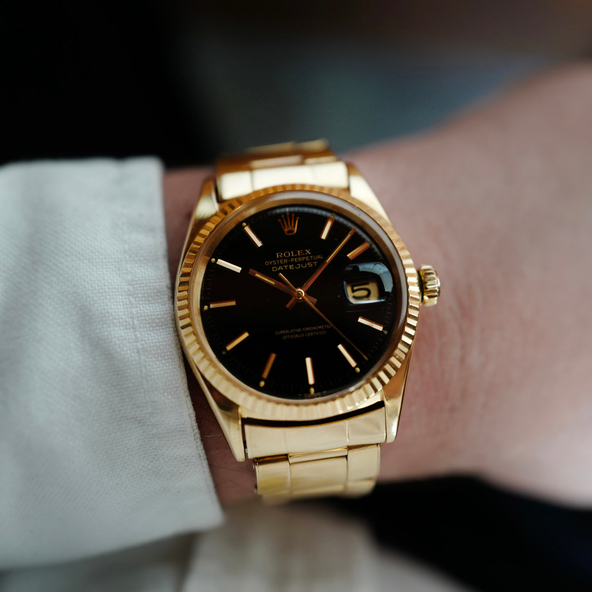 Rolex Rose Gold Oyster Perpetual Datejust Ref. 1601