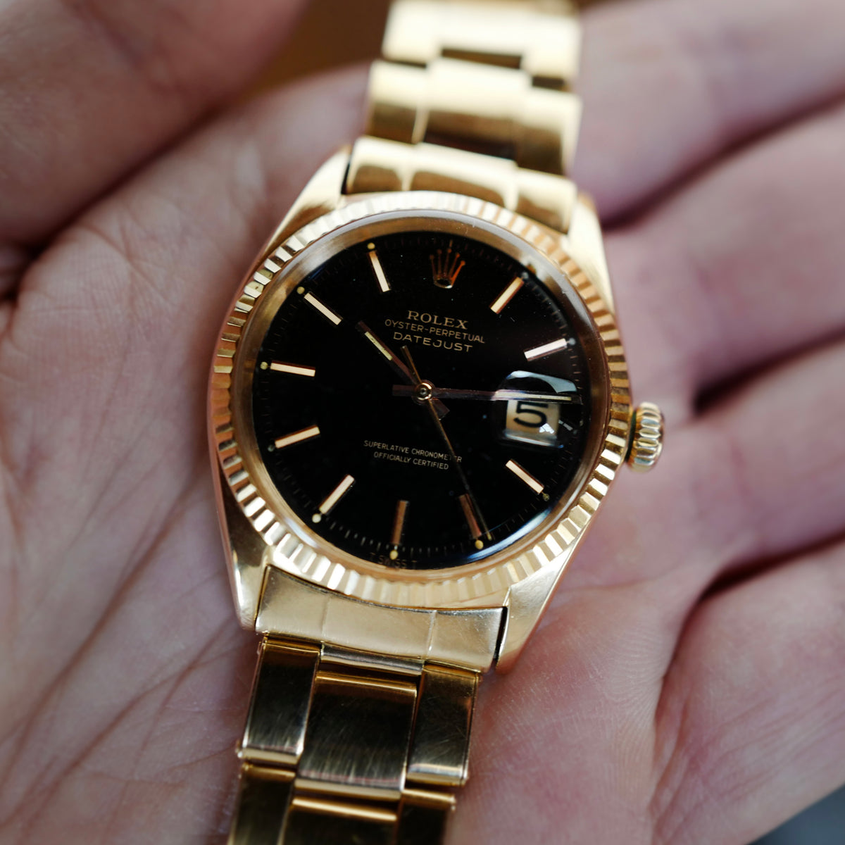 Rolex Rose Gold Oyster Perpetual Datejust Ref. 1601