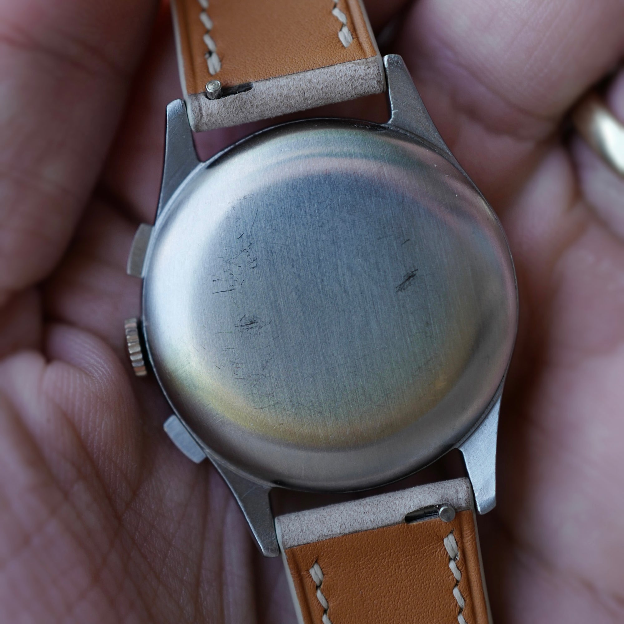Breguet Steel Chronograph Watch, 1940s