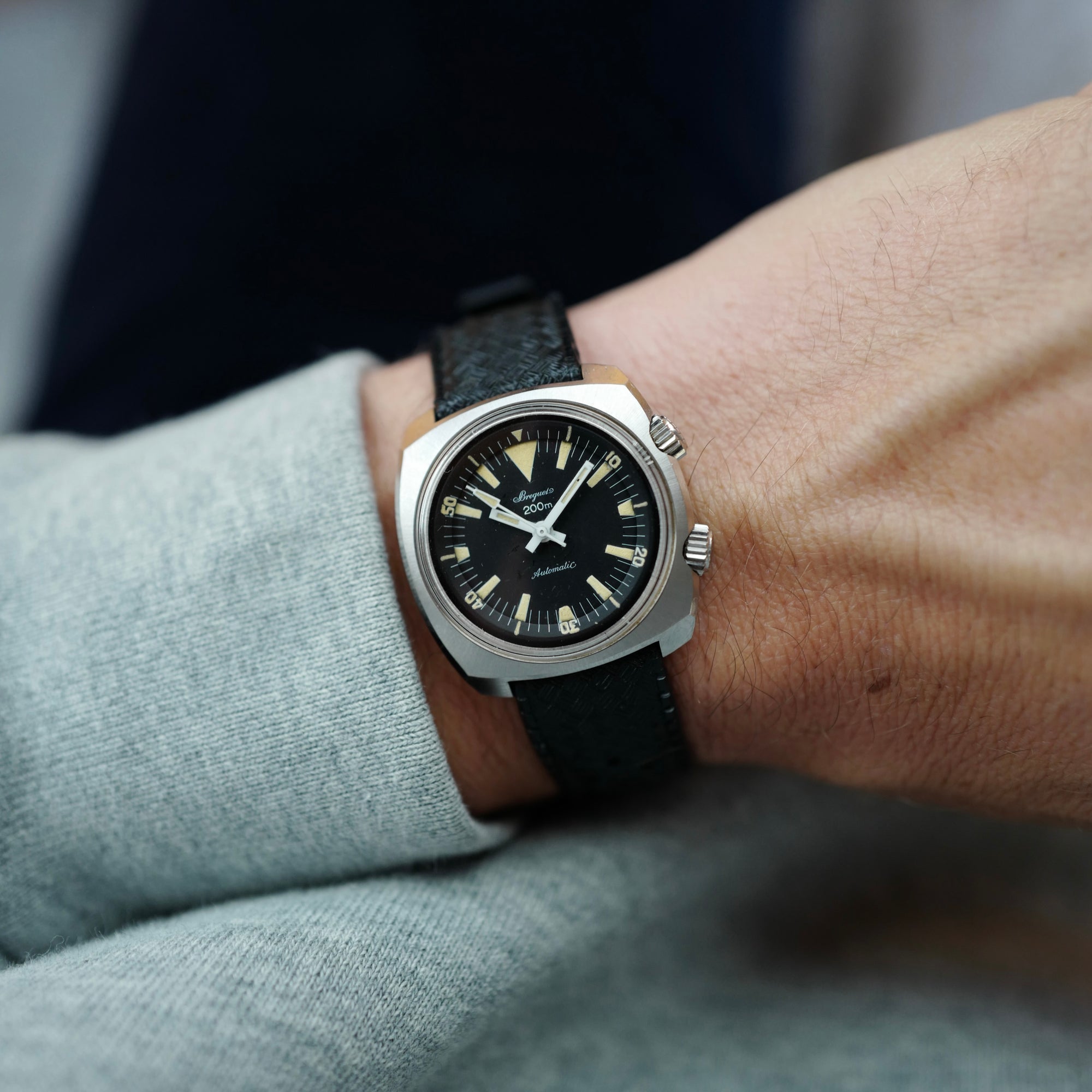 Breguet Cushion Shaped Diver 200m Watch, Likely Unique