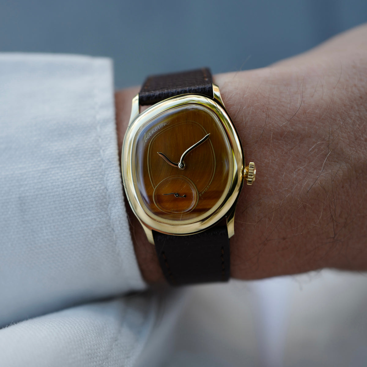 Berneron Yellow Gold Mirage with Tigers Eye Dial