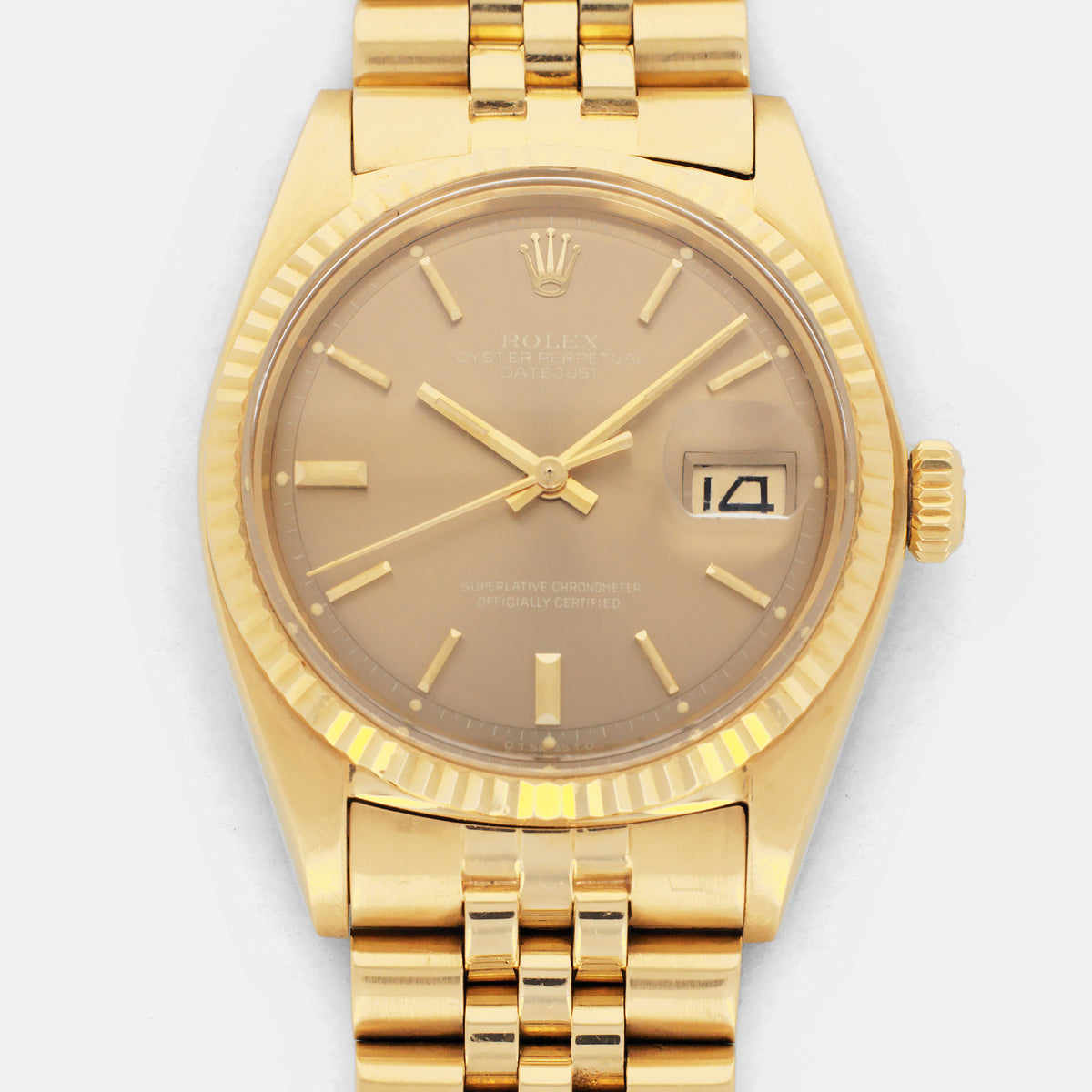 Rolex - Rolex Yellow Gold Datejust Ref. 1601 with Havana Dial - The Keystone Watches