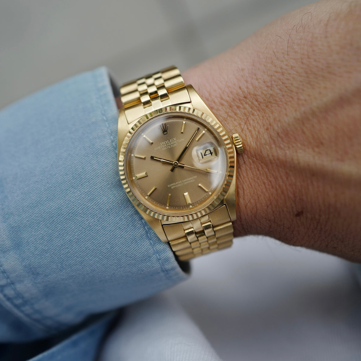 Rolex - Rolex Yellow Gold Datejust Ref. 1601 with Havana Dial - The Keystone Watches
