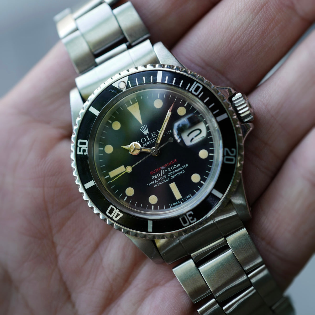 Rolex Steel Oyster Perpetual Red Submariner Ref. 1680