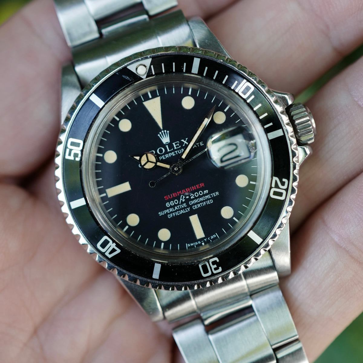 Rolex Steel Oyster Perpetual Red Submariner Ref. 1680