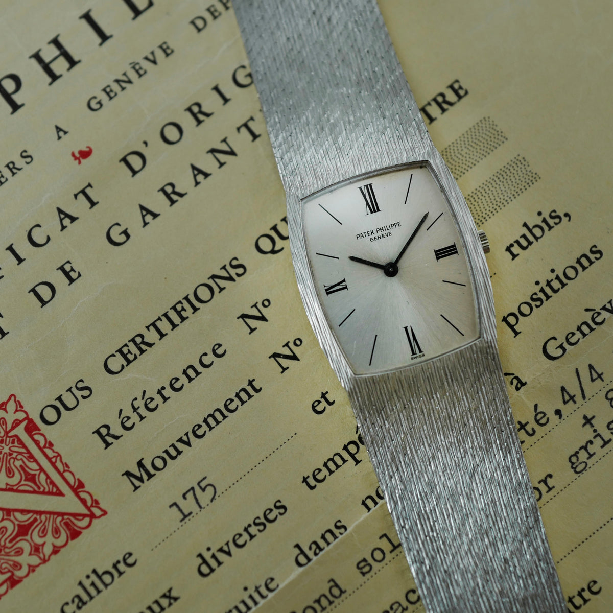 Patek Philippe White Gold Bracelet Watch Ref. 3528