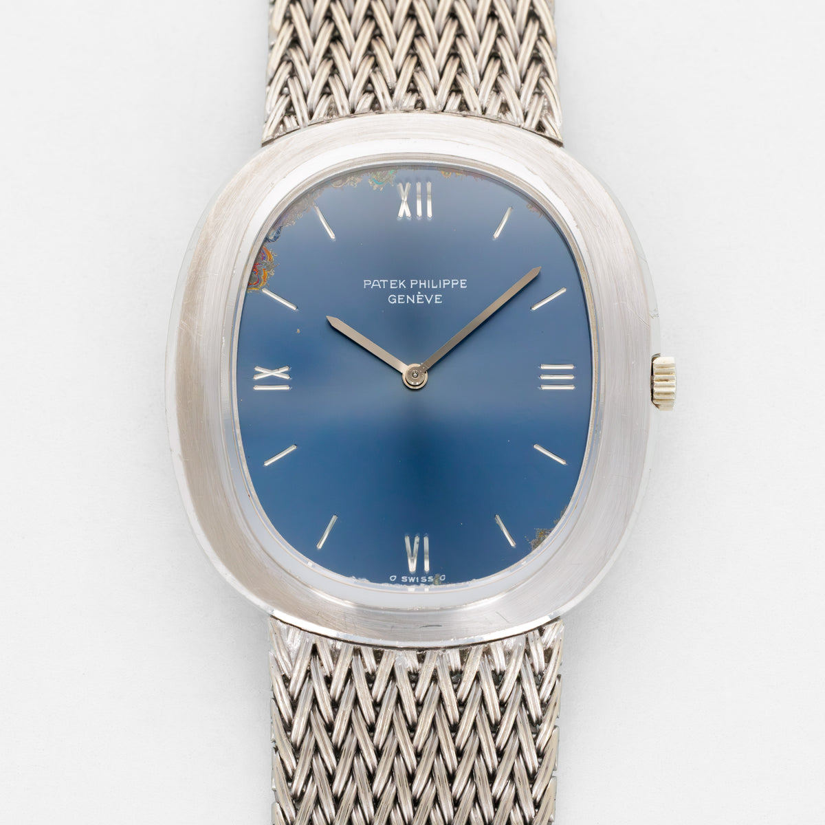 Patek Philippe White Gold Ellipse Ref. 3589 with Blue Dial
