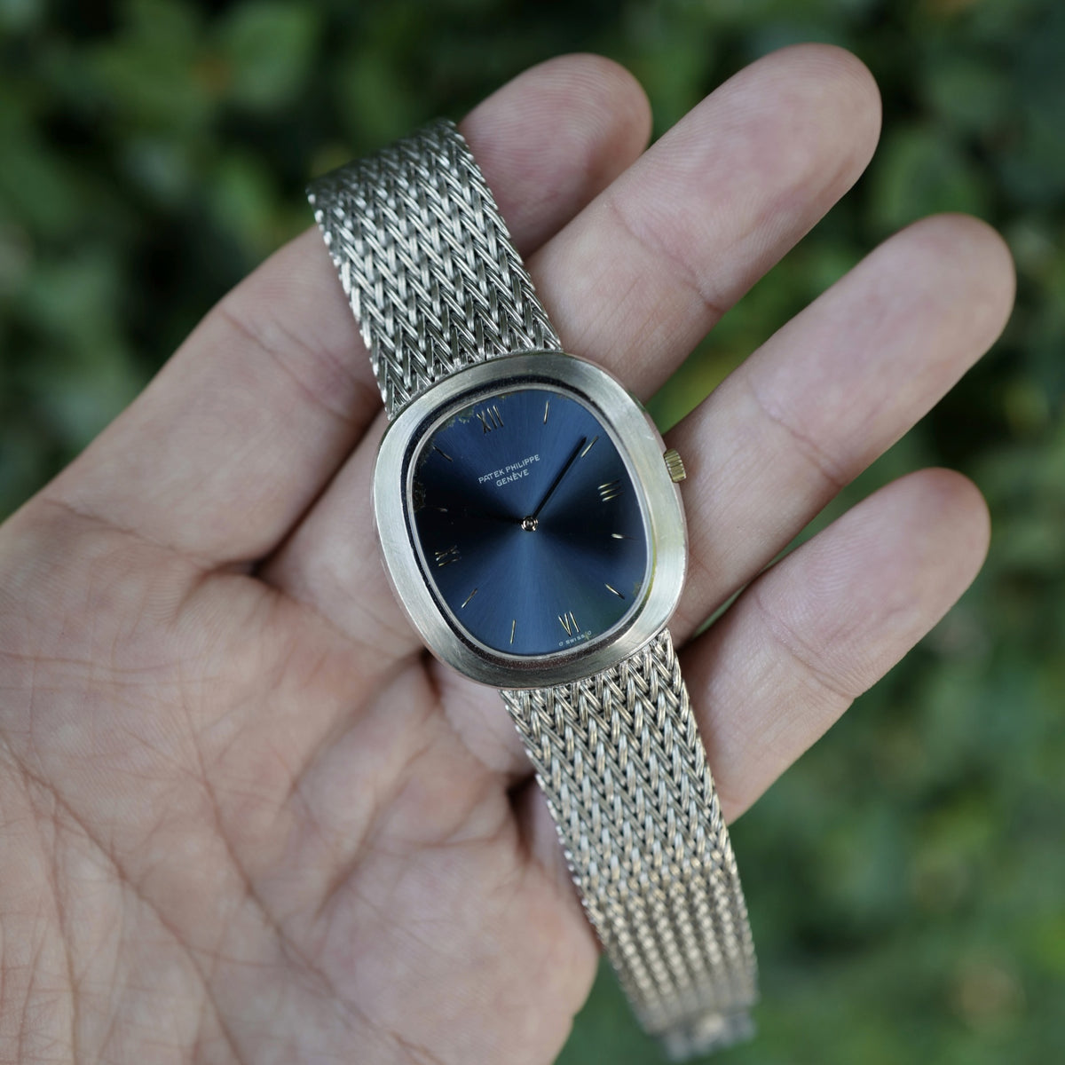 Patek Philippe White Gold Ellipse Ref. 3589 with Blue Dial