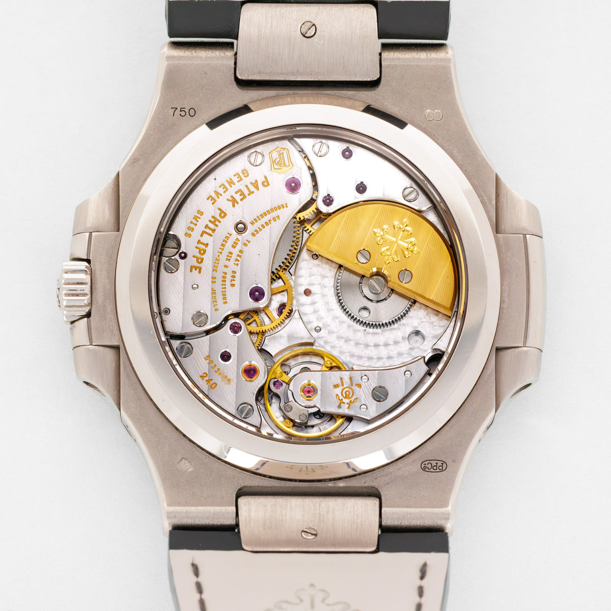 Patek Philippe White Gold Nautilus Moonphase Watch Ref. 5712