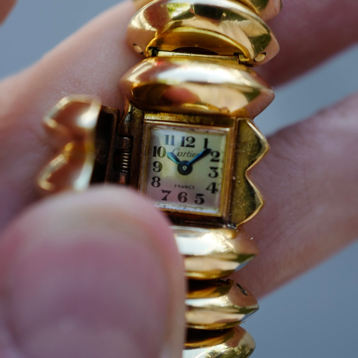 Cartier Yellow Gold Concealed Dial Bracelet Watch