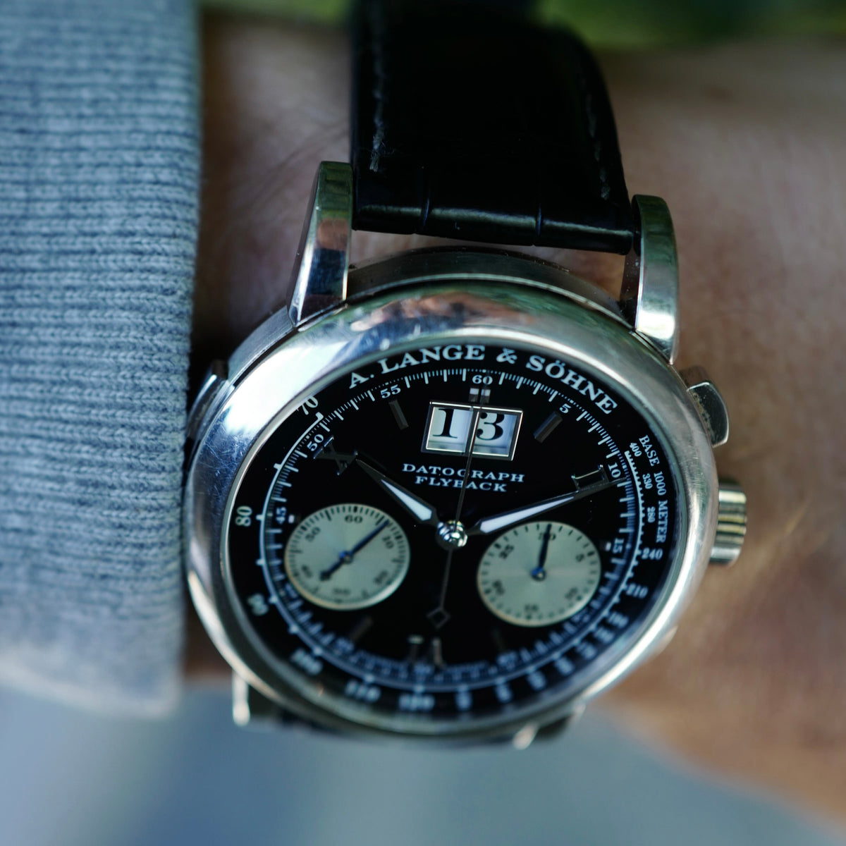 A. Lange &amp; Sohne Platinum Datograph 403.035, Meter Dial