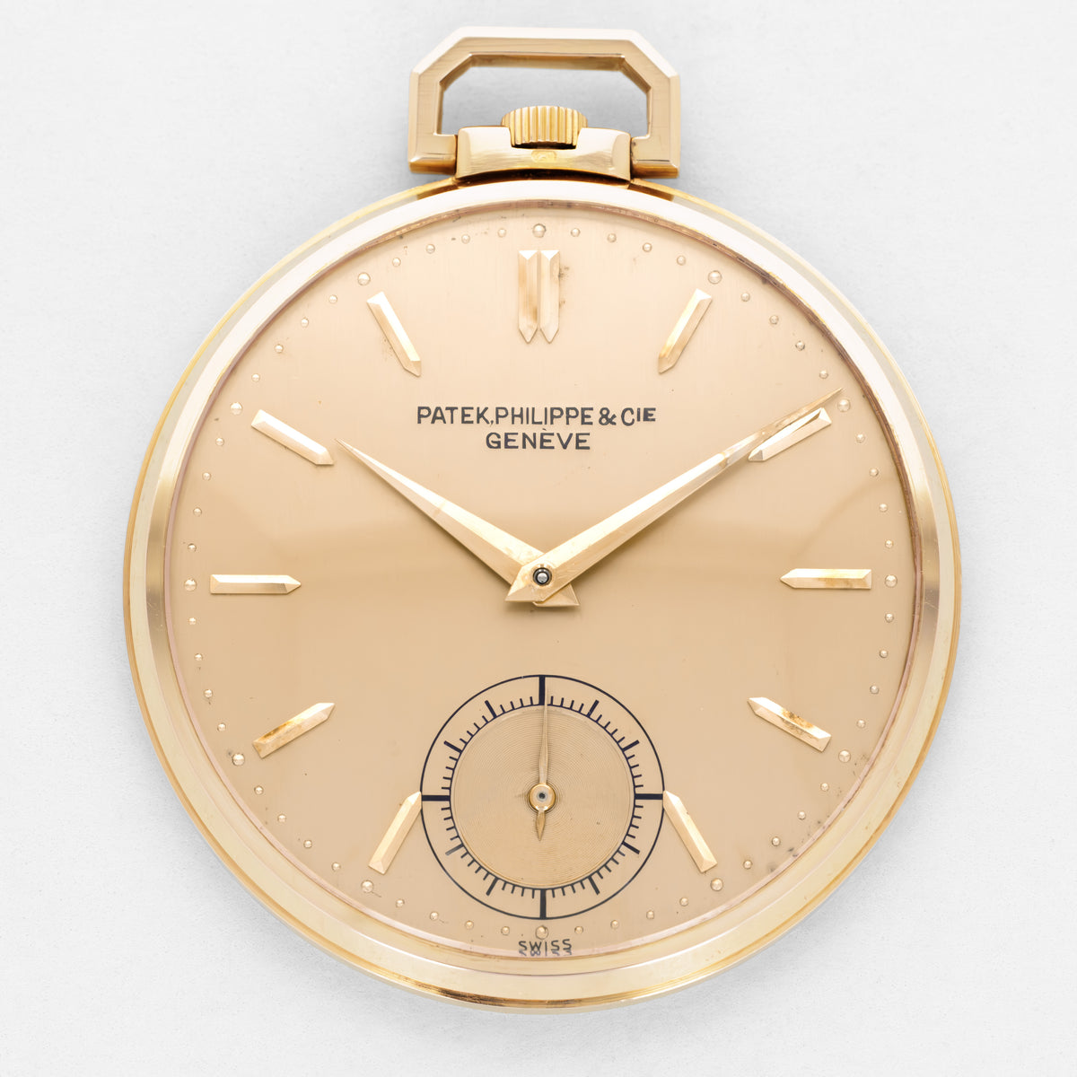 Patek Philippe Rose Gold Pocket Watch Ref. 600 with Pink Dial