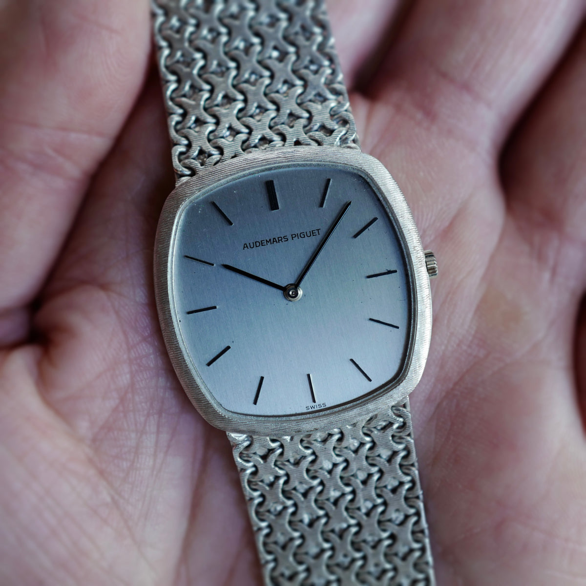 Audemars Piguet White Gold Cushion-shaped Bracelet Watch (New Arrival)