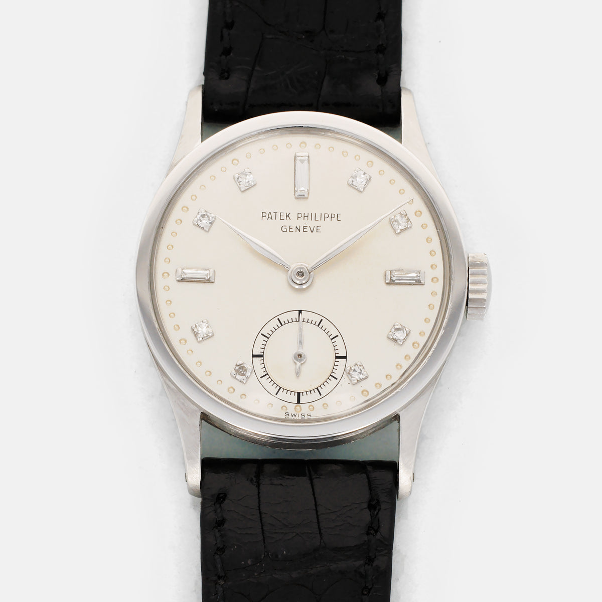 Patek Philippe Platinum Calatrava Ref. 96 with Diamond Markers