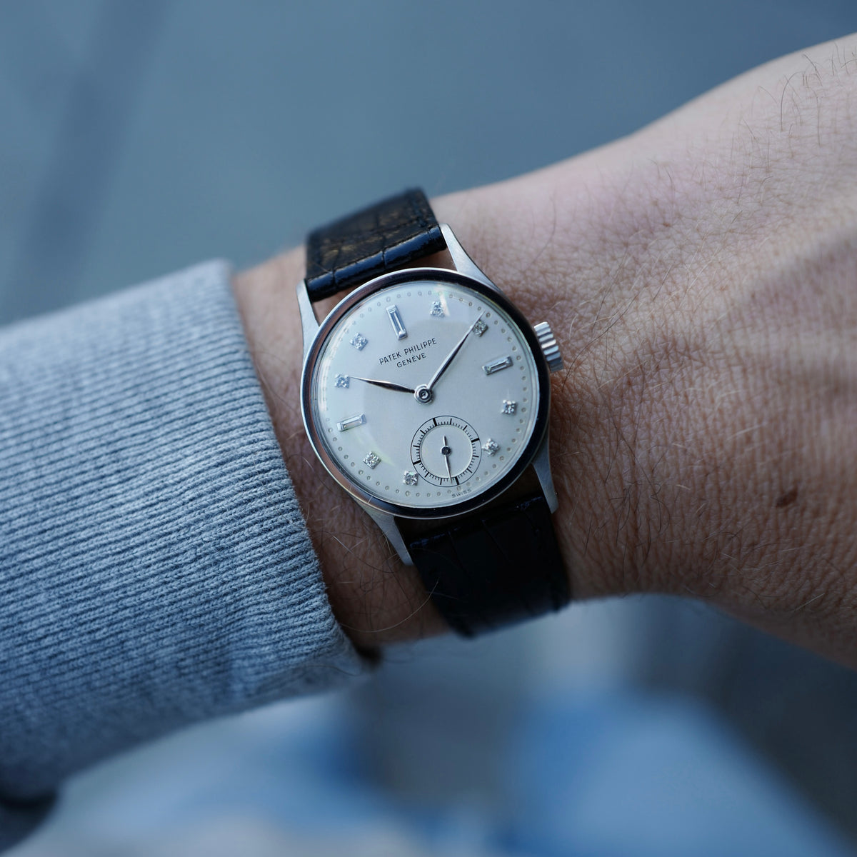Patek Philippe Platinum Calatrava Ref. 96 with Diamond Markers