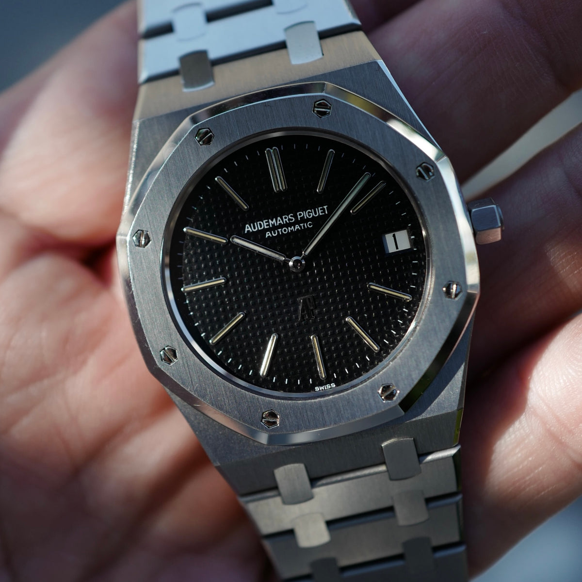 Audemars Piguet Steel Transitional Jumbo Royal Oak Ref. 5402 Rare No Serial Watch