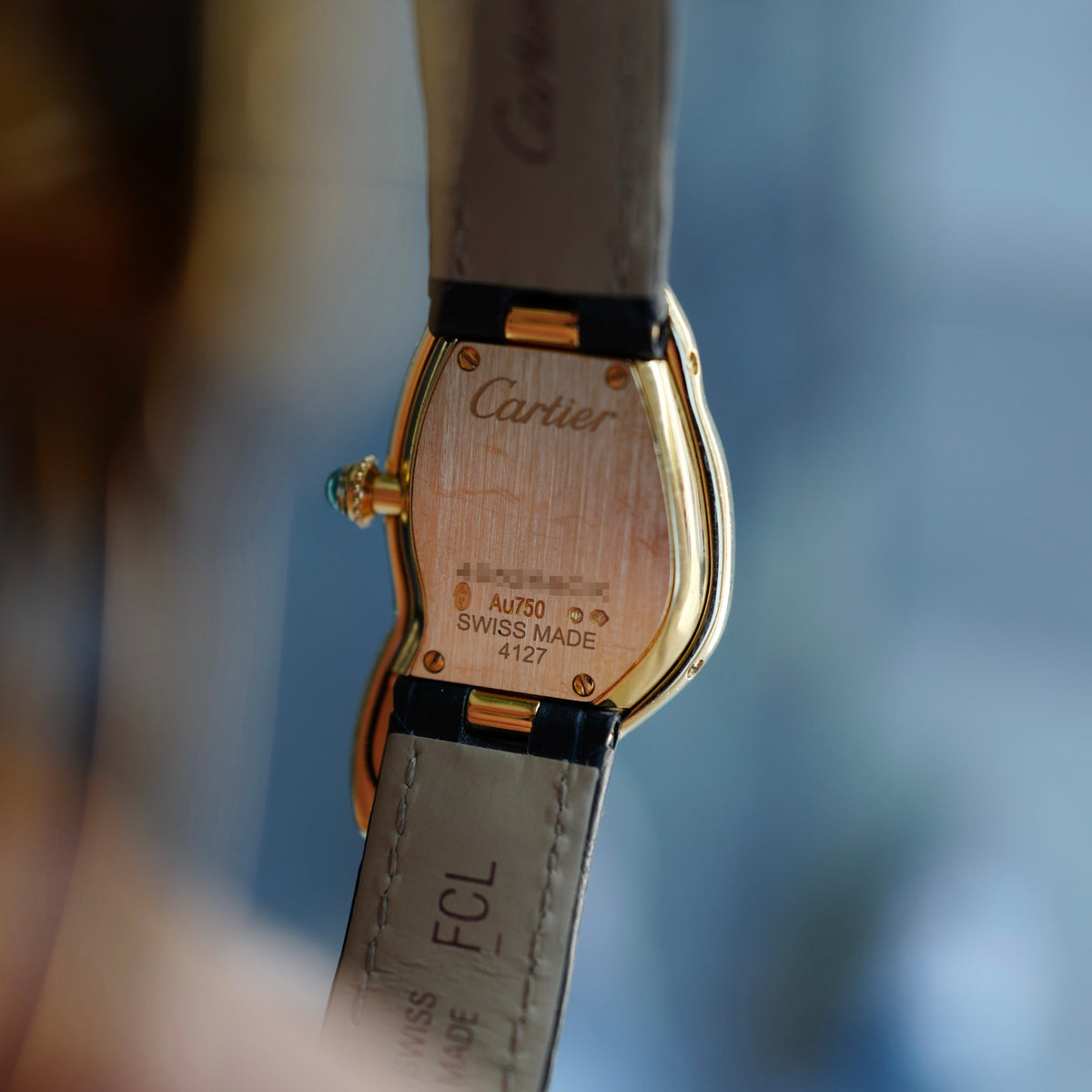 Cartier Yellow Gold NSO Crash Watch with Blue Numerals
