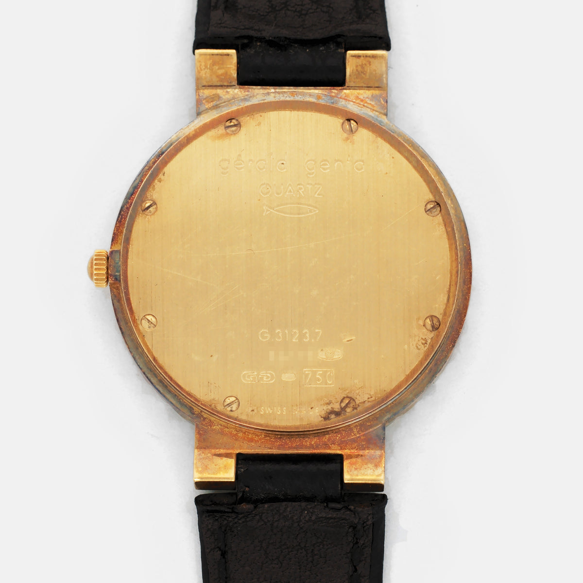 Gerald Genta Quartz Dress Watch Ref. G.3123.7 with Faceted Crystal