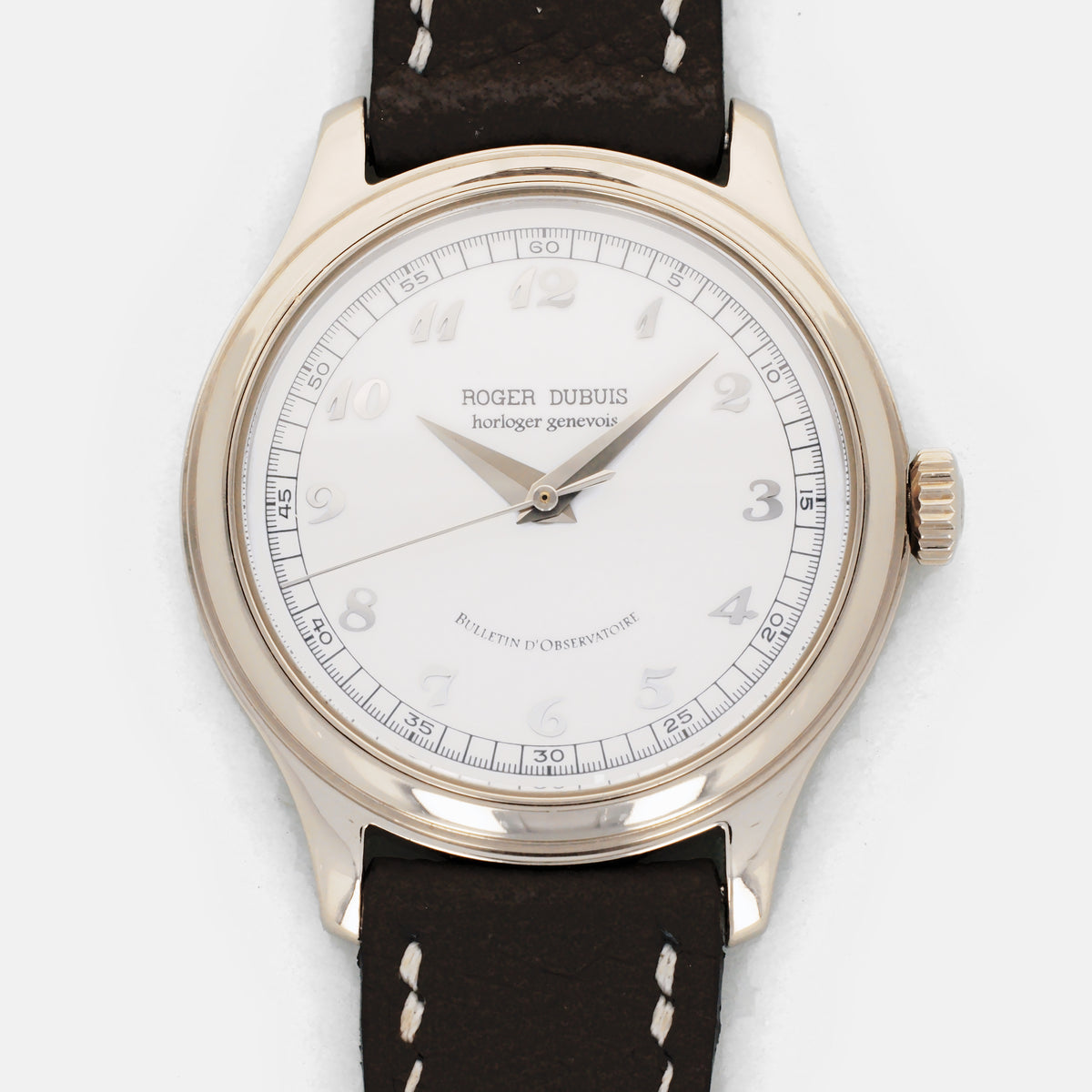 Roger Dubuis White Gold Hommage H37 with White Breguet Numeral Dial