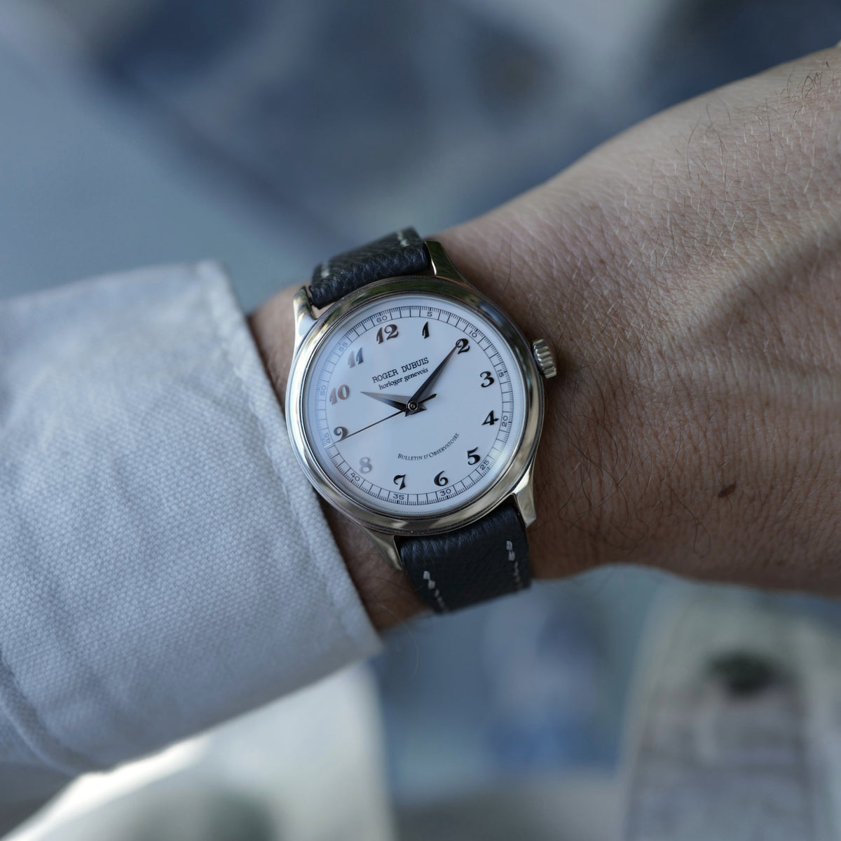 Roger Dubuis White Gold Hommage H37 with White Breguet Numeral Dial