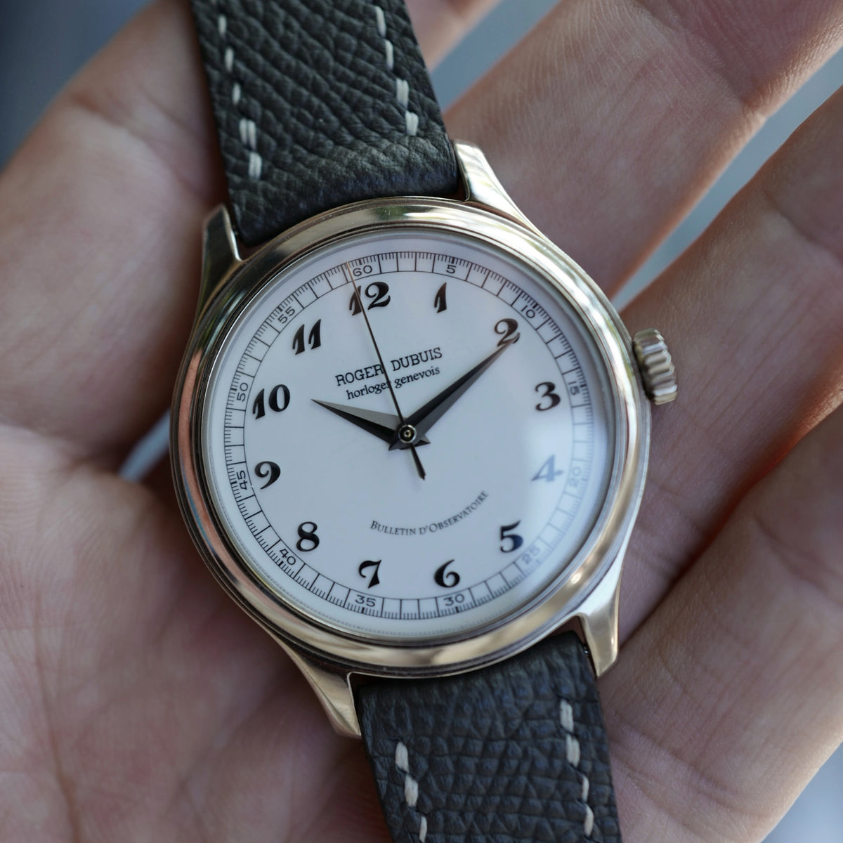 Roger Dubuis White Gold Hommage H37 with White Breguet Numeral Dial