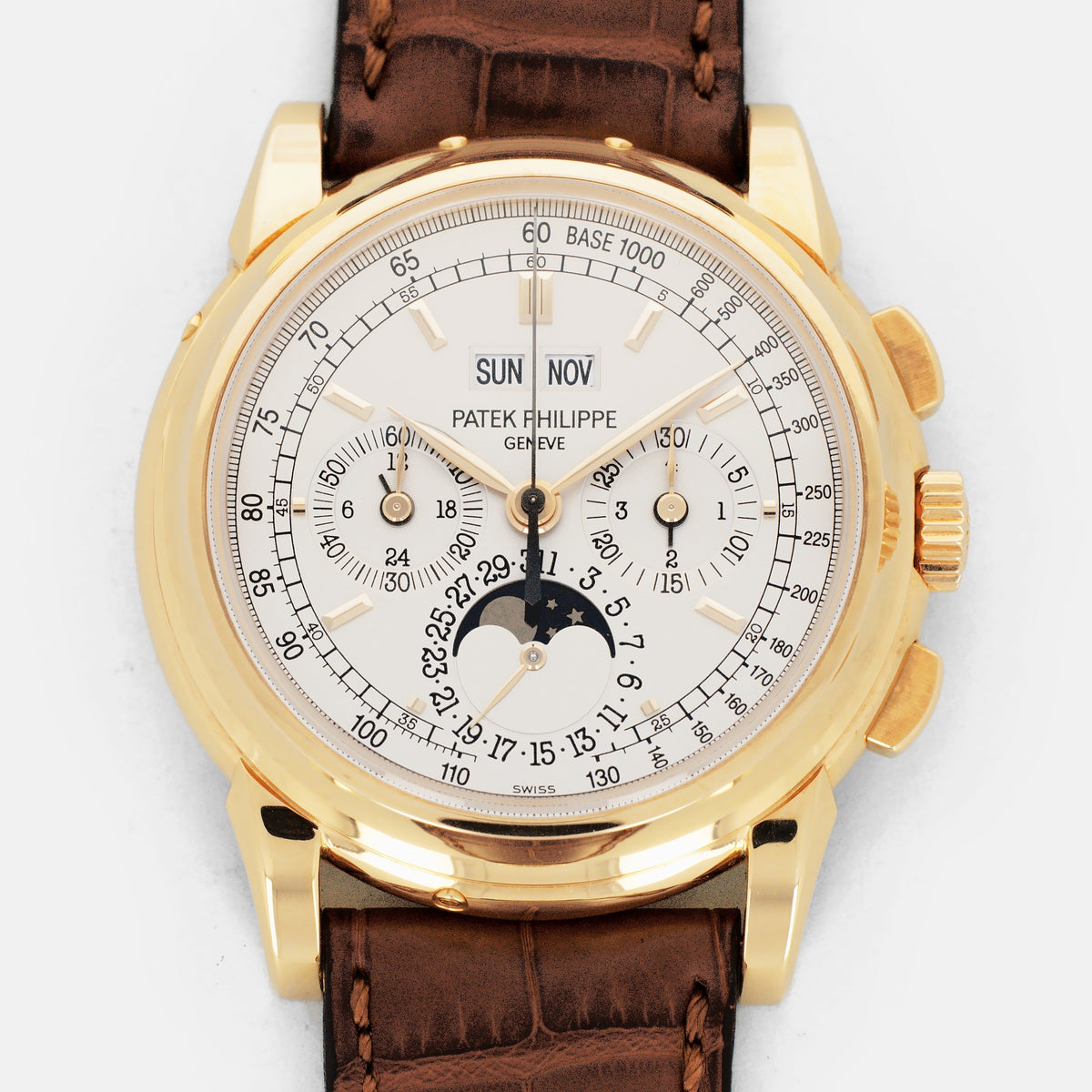 Patek Philippe Pink Gold Perpetual Calendar Chronograph Watch Ref. 5970 (Archive and Second Caseback)