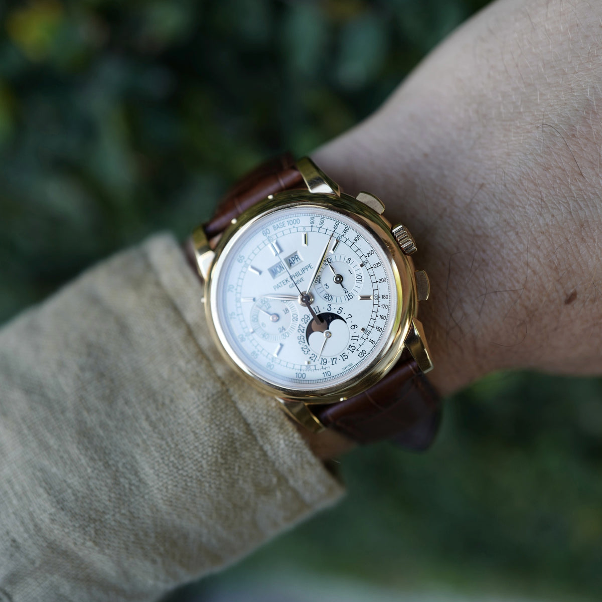 Patek Philippe Pink Gold Perpetual Calendar Chronograph Watch Ref. 5970 (Archive and Second Caseback)