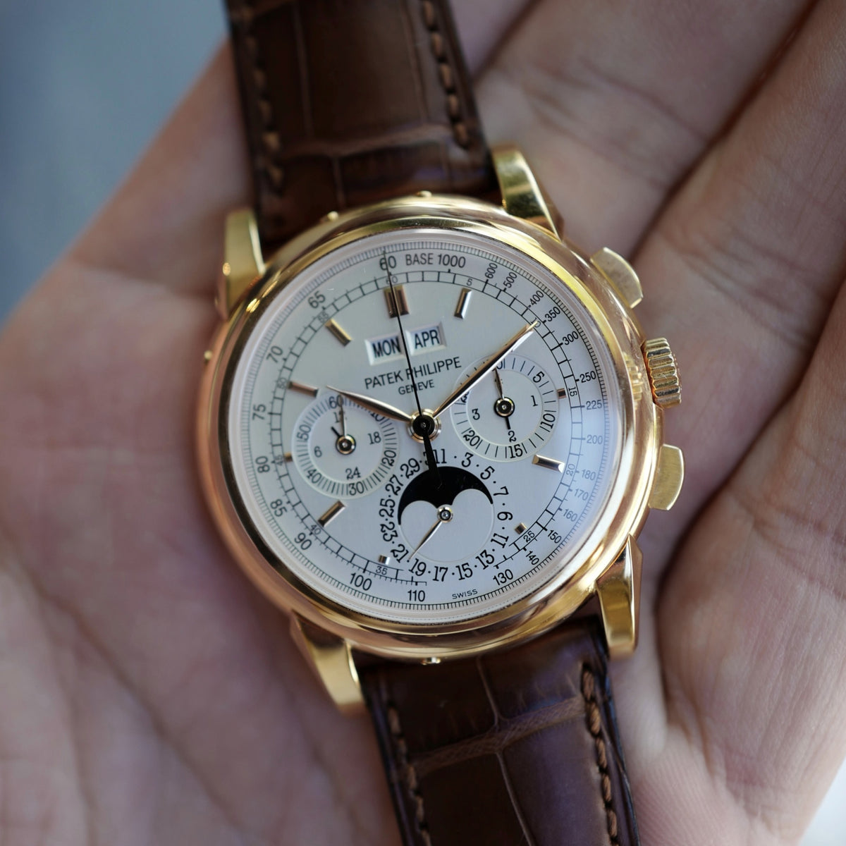 Patek Philippe Pink Gold Perpetual Calendar Chronograph Watch Ref. 5970 (Archive and Second Caseback)