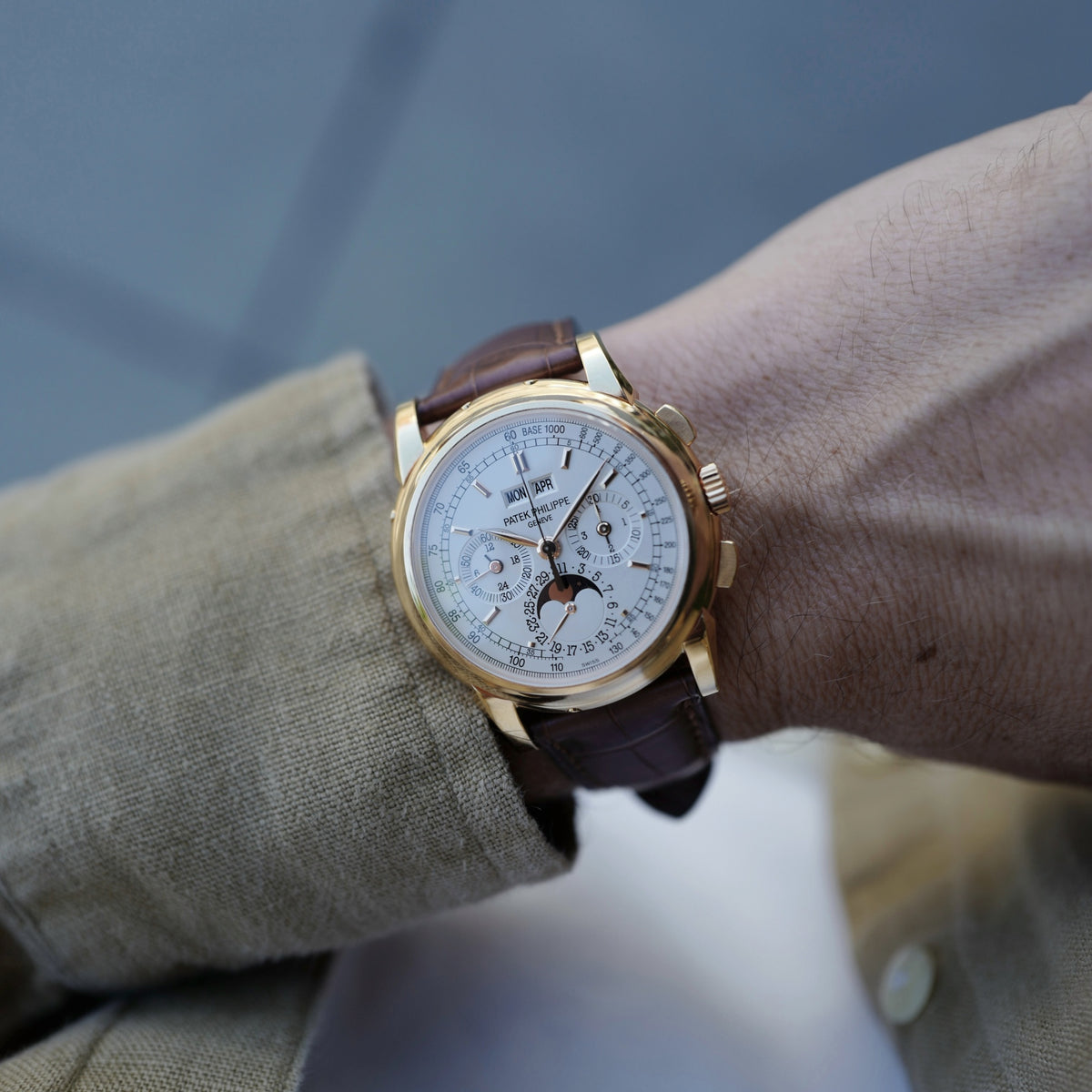 Patek Philippe Pink Gold Perpetual Calendar Chronograph Watch Ref. 5970 (Archive and Second Caseback)