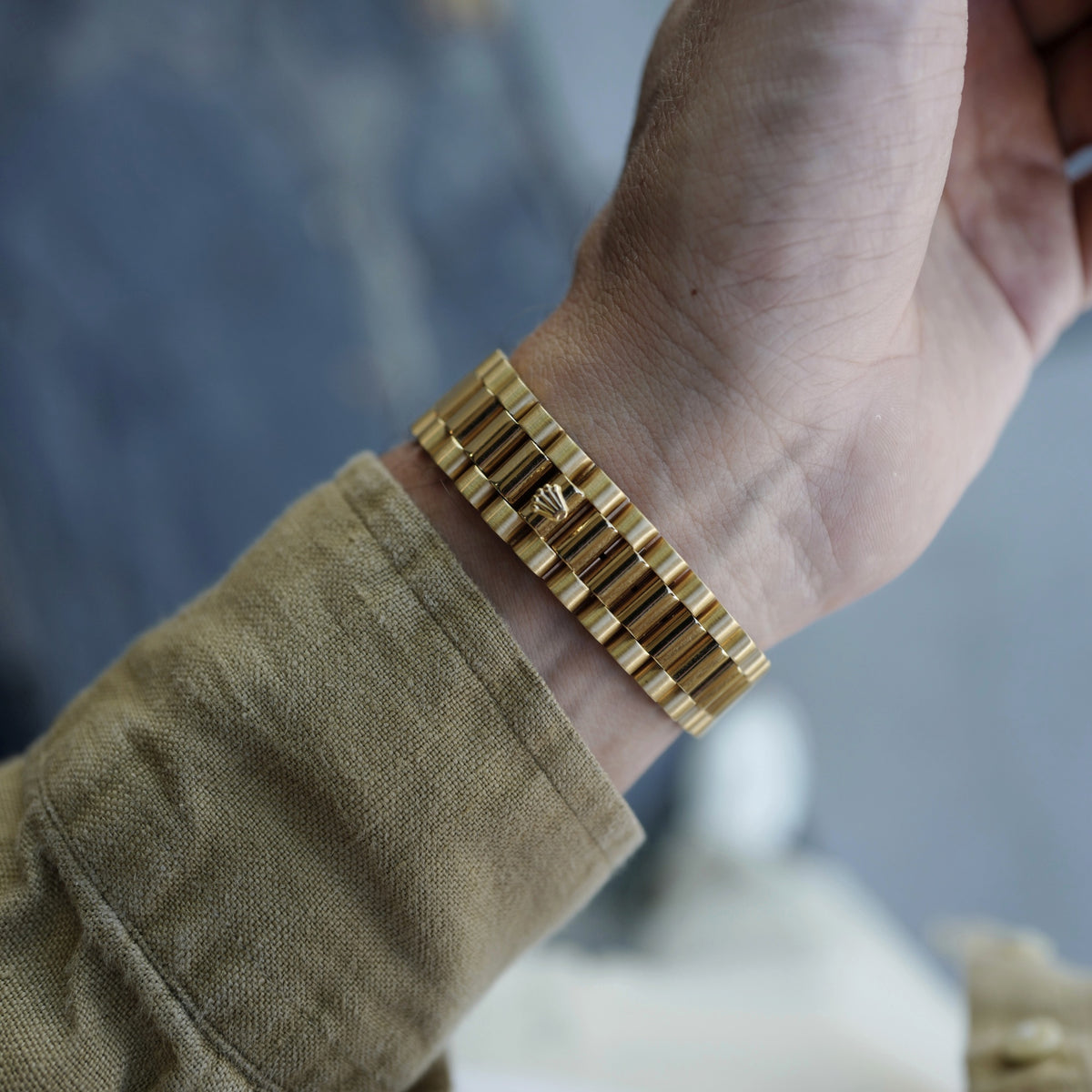 Rolex Yellow Gold Day-Date Ref. 18238 with Howlite Dial