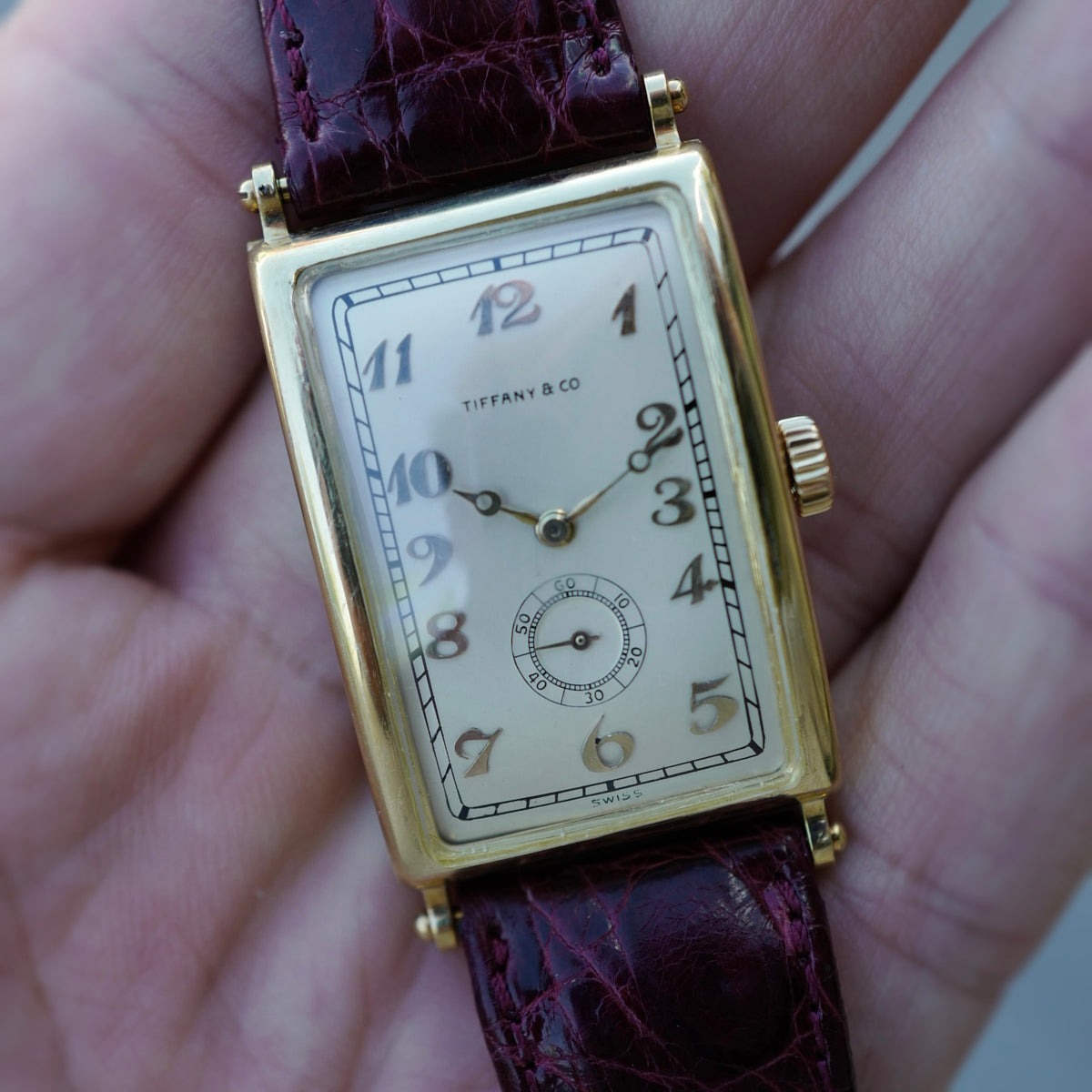 Patek Philippe Yellow Gold Rectangular Watch, Retailed by Tiffany & Co. Ref. 431, Circa 1926 (New Arrival)