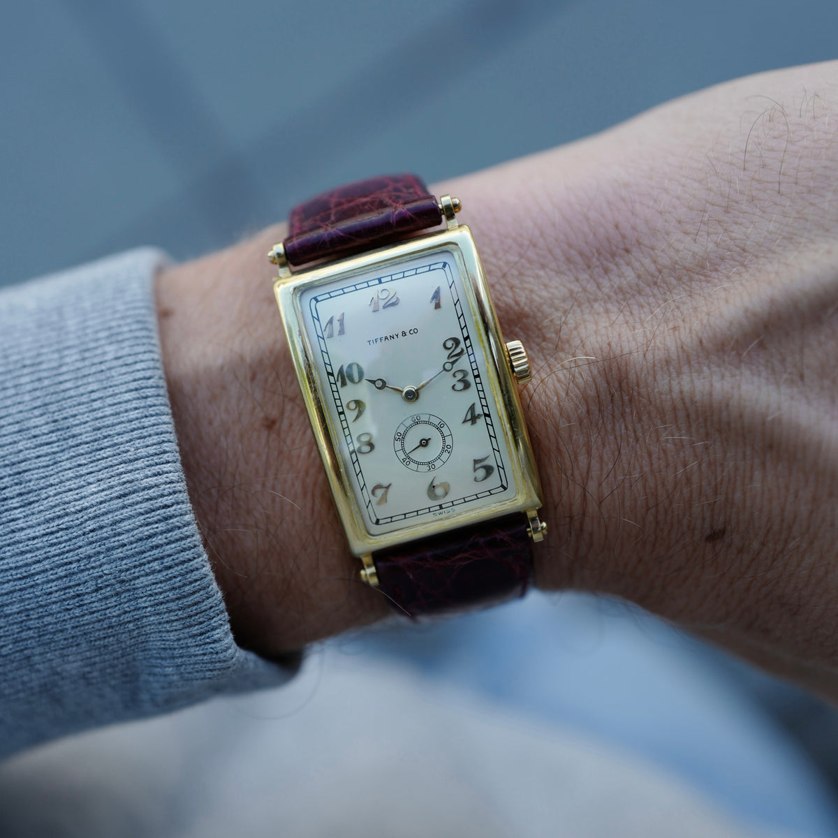Patek Philippe Yellow Gold Rectangular Watch, Retailed by Tiffany & Co. Ref. 431, Circa 1926 (New Arrival)