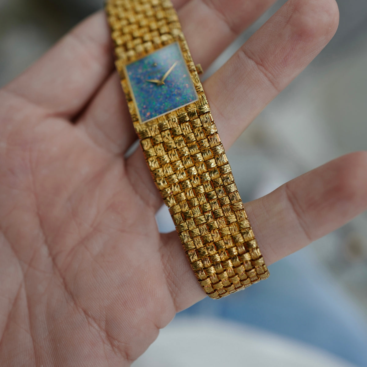 Vacheron Constantin Yellow Gold Opal Dial Bracelet Watch Ref. 33030