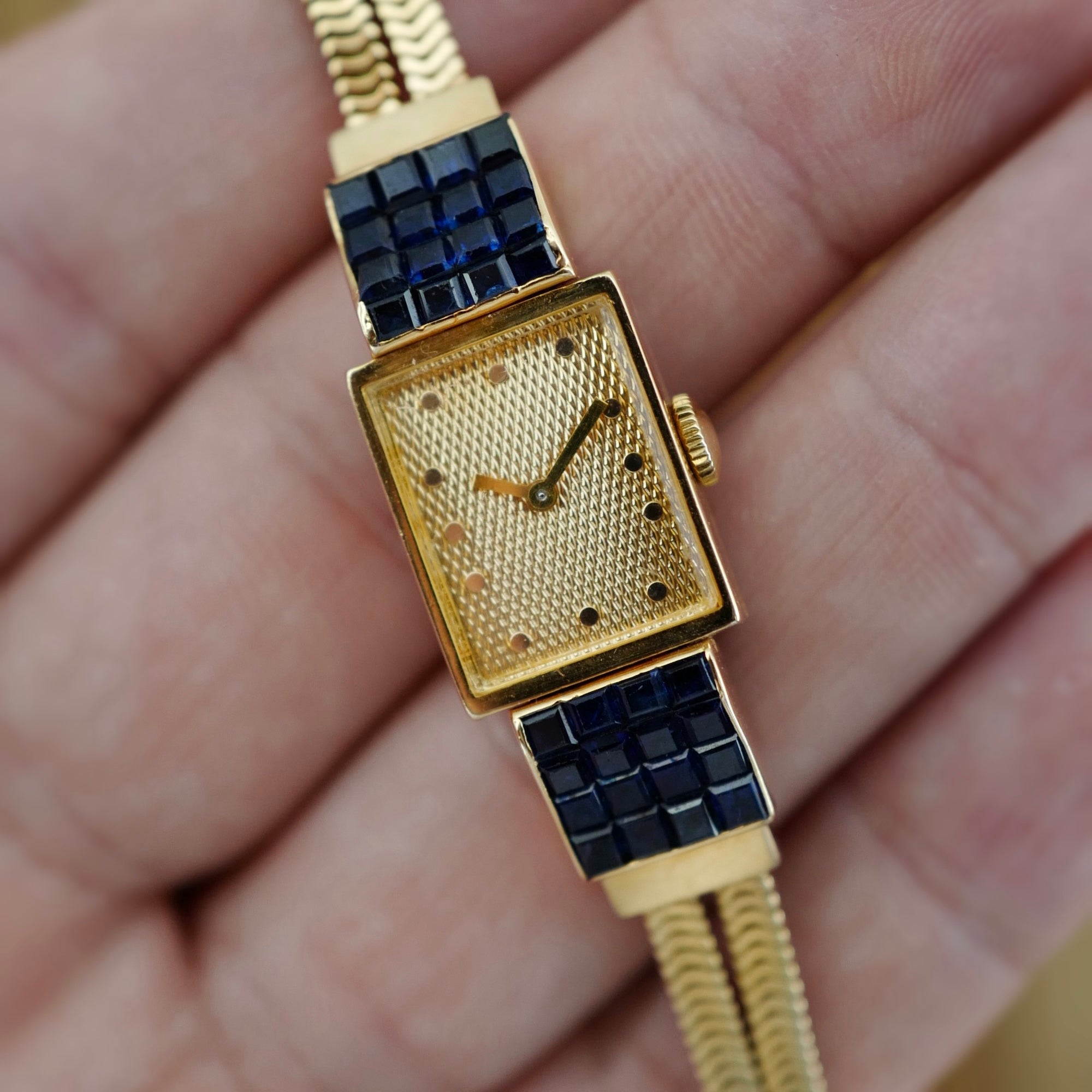 Boucheron - Boucheron Yellow Gold Invisible Set Sapphire Watch (New Arrival) - The Keystone Watches