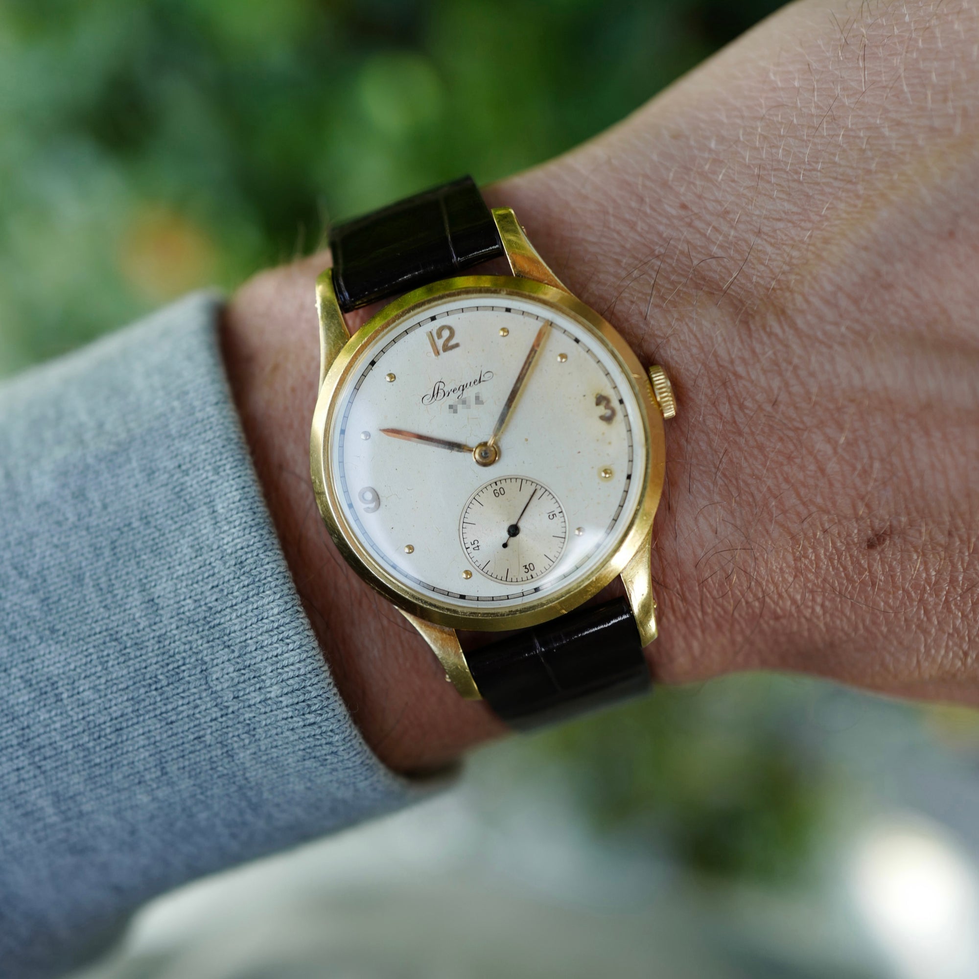 Breguet Yellow Gold Empire Peseux 260, Circa 1949