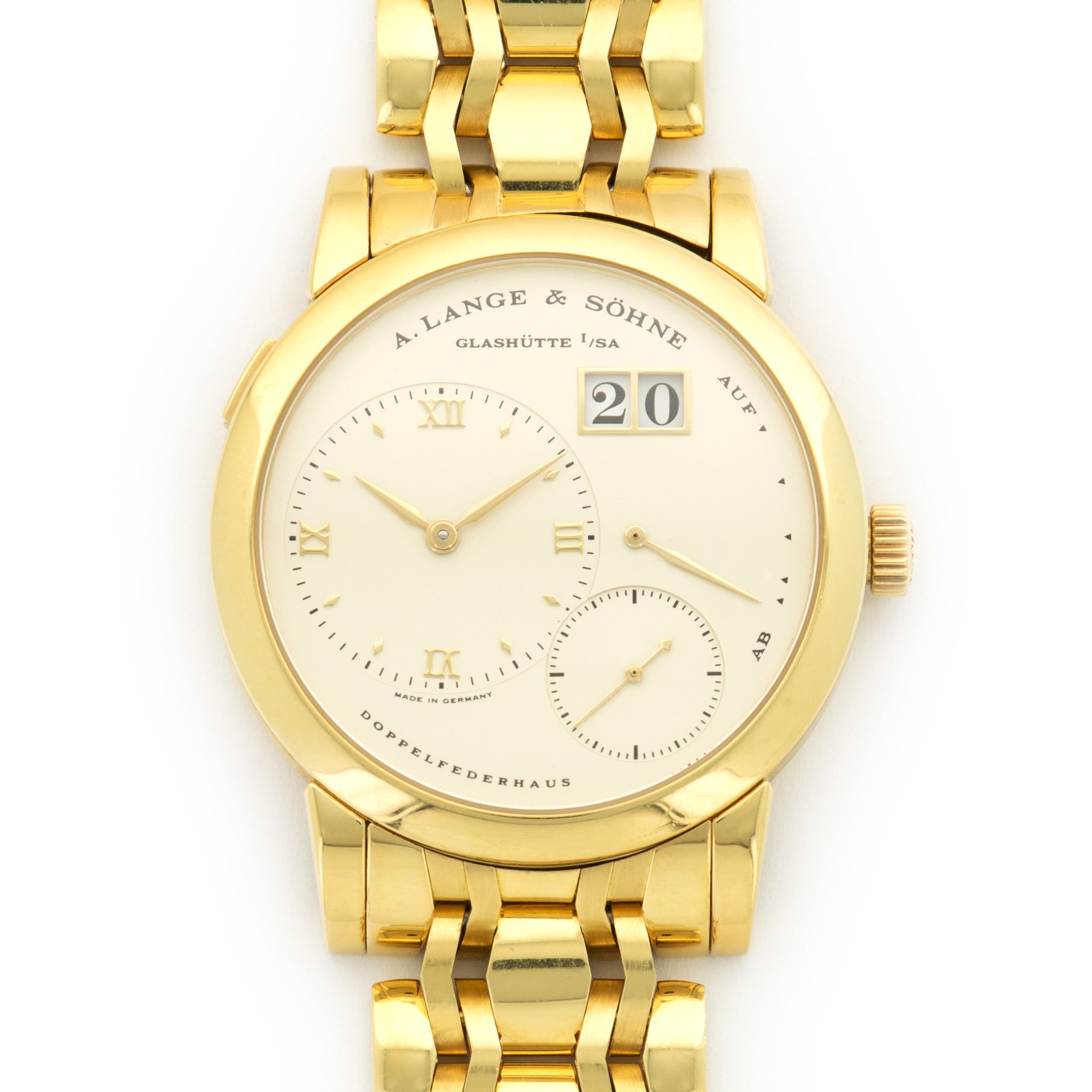 A. Lange &amp; Sohne Yellow Gold Lange 1 Bracelet Watch Ref. 101.021