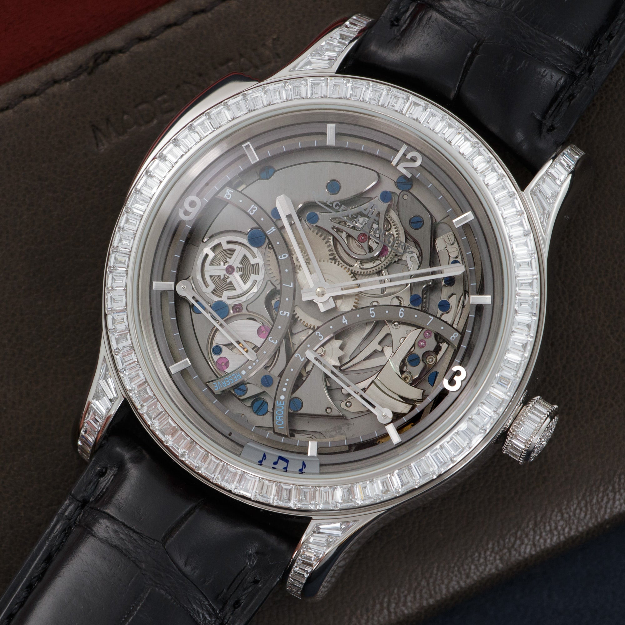 Jaeger LeCoultre - Jaeger LeCoultre Platinum Master Control Minute Repeater Baguette Diamond Watch - The Keystone Watches