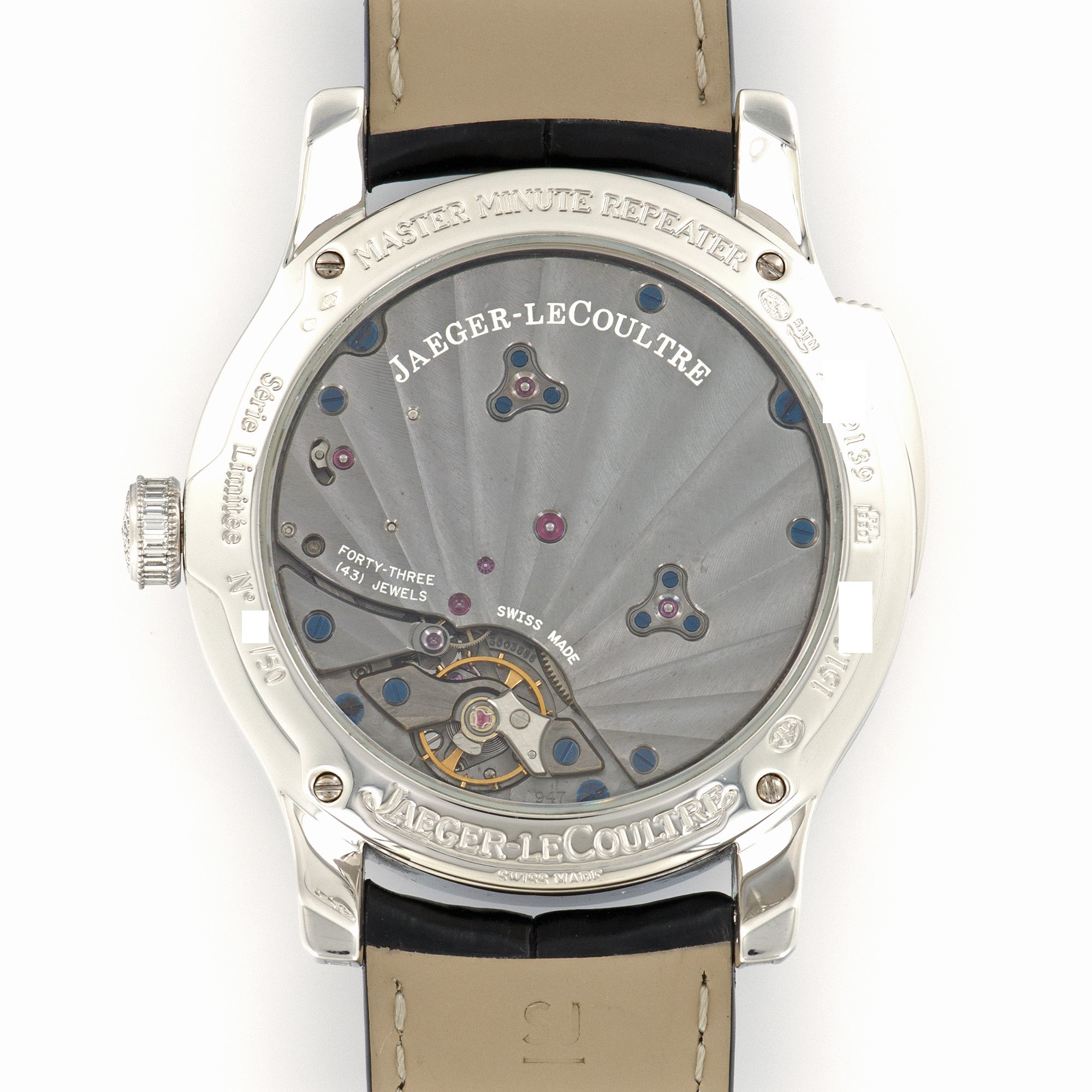 Jaeger LeCoultre - Jaeger LeCoultre Platinum Master Control Minute Repeater Baguette Diamond Watch - The Keystone Watches