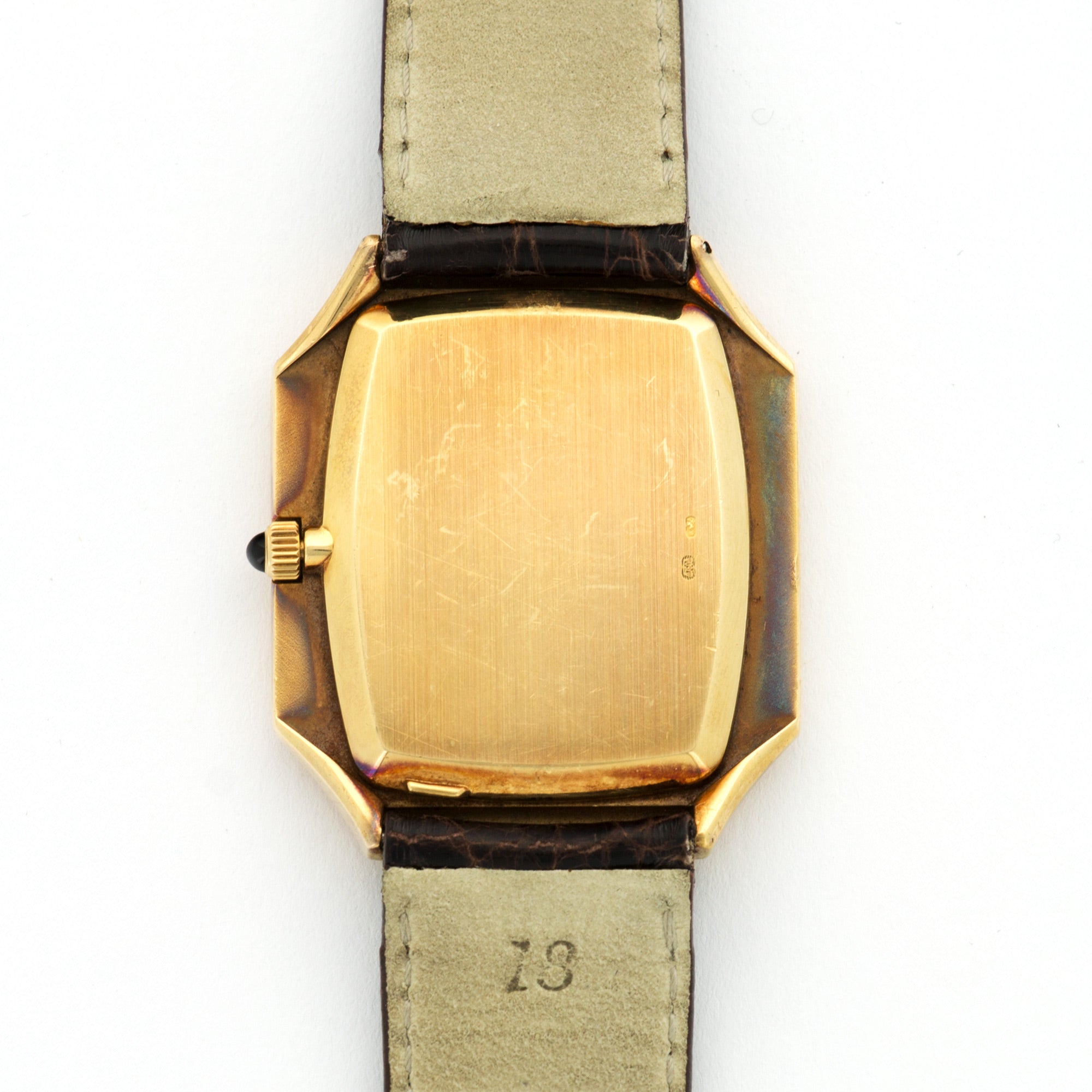 Patek Philippe Yellow Gold Onyx Dial Strap Watch Ref. 3729